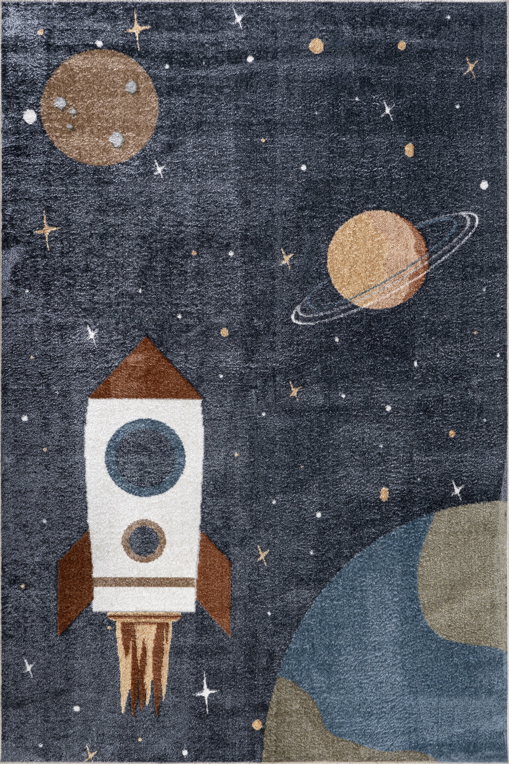 Christine Space Machine Washable Area Rug
