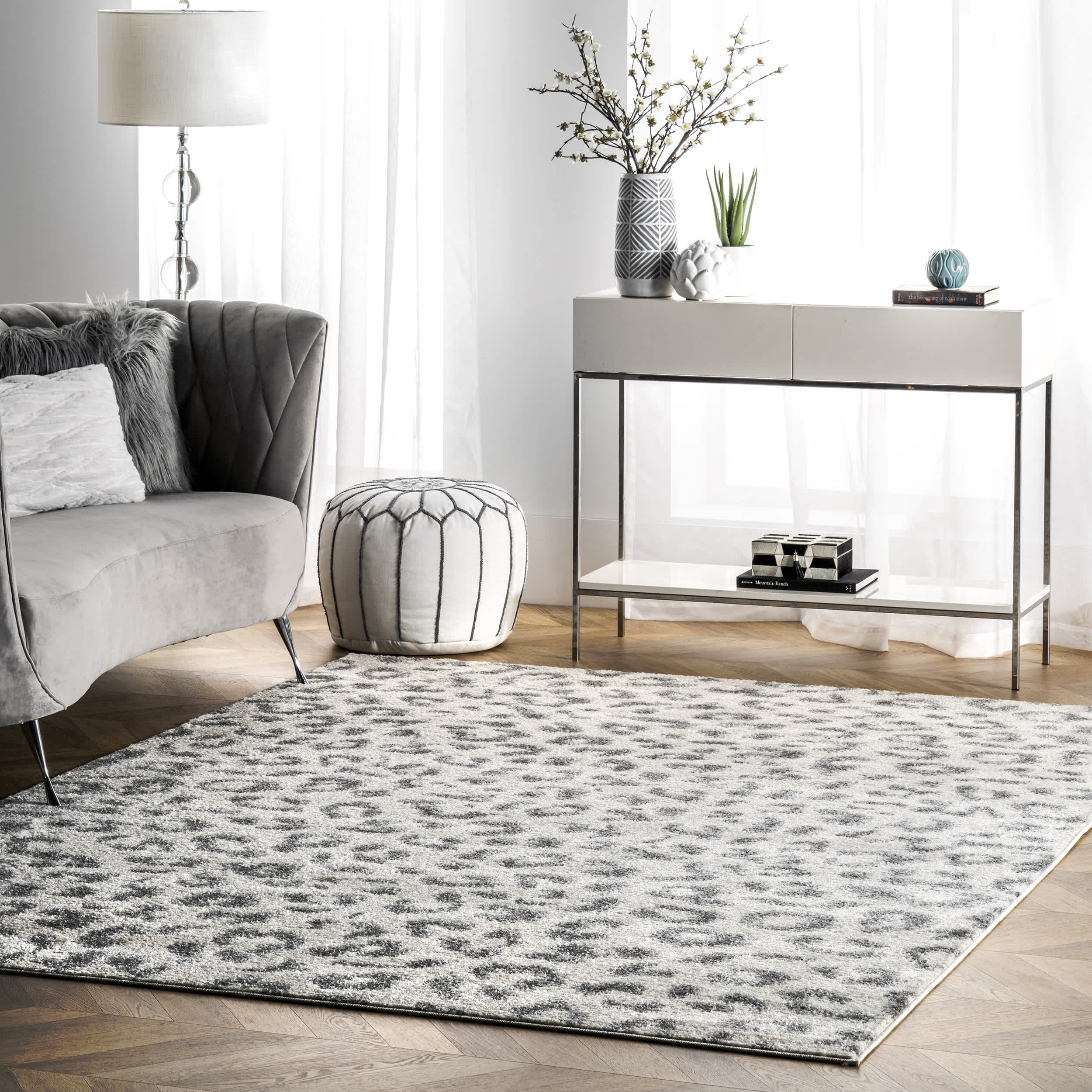 Leopard Print Area Rug - Image 2