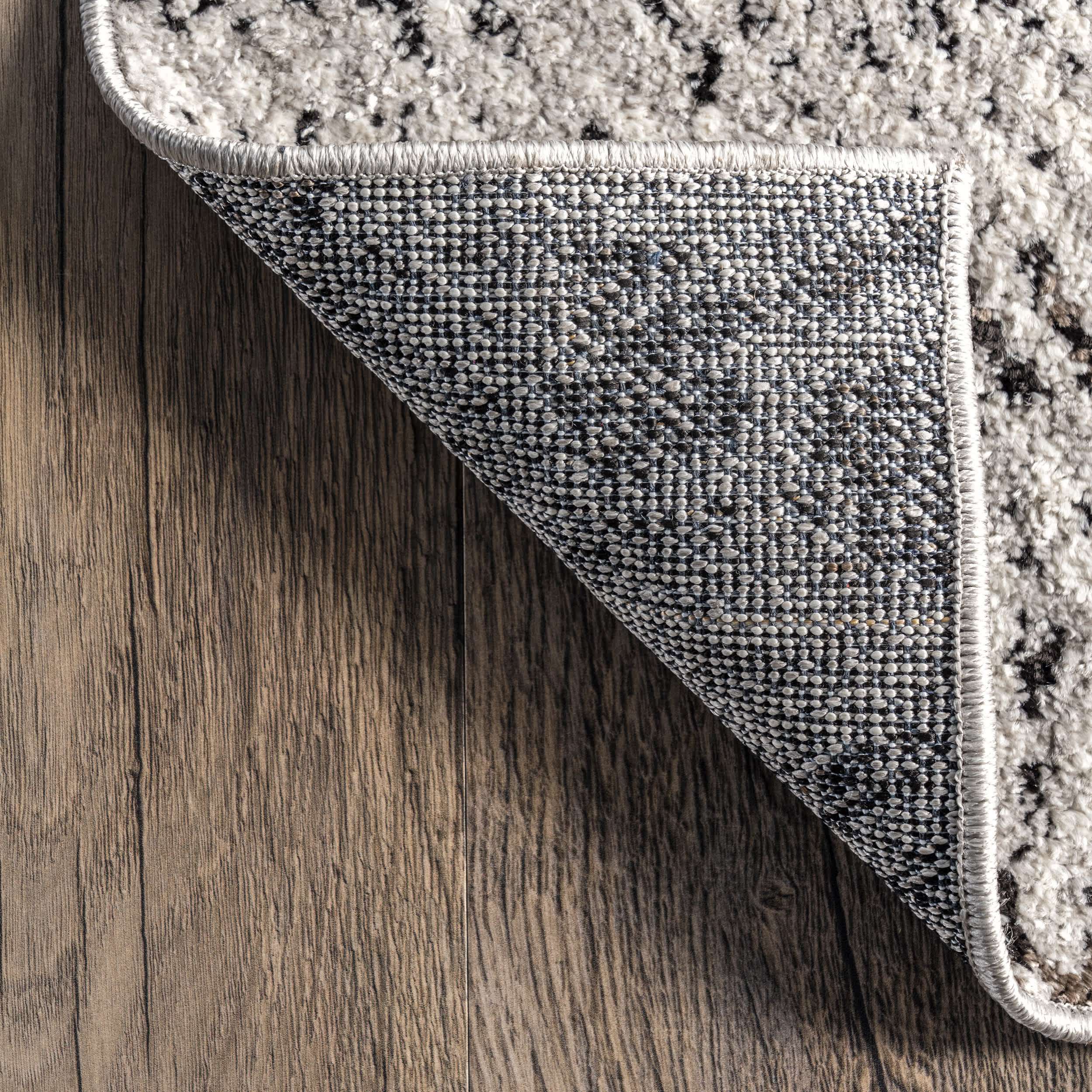Kenia Distressed Diamond Cotton Blend Area Rug - Image 7