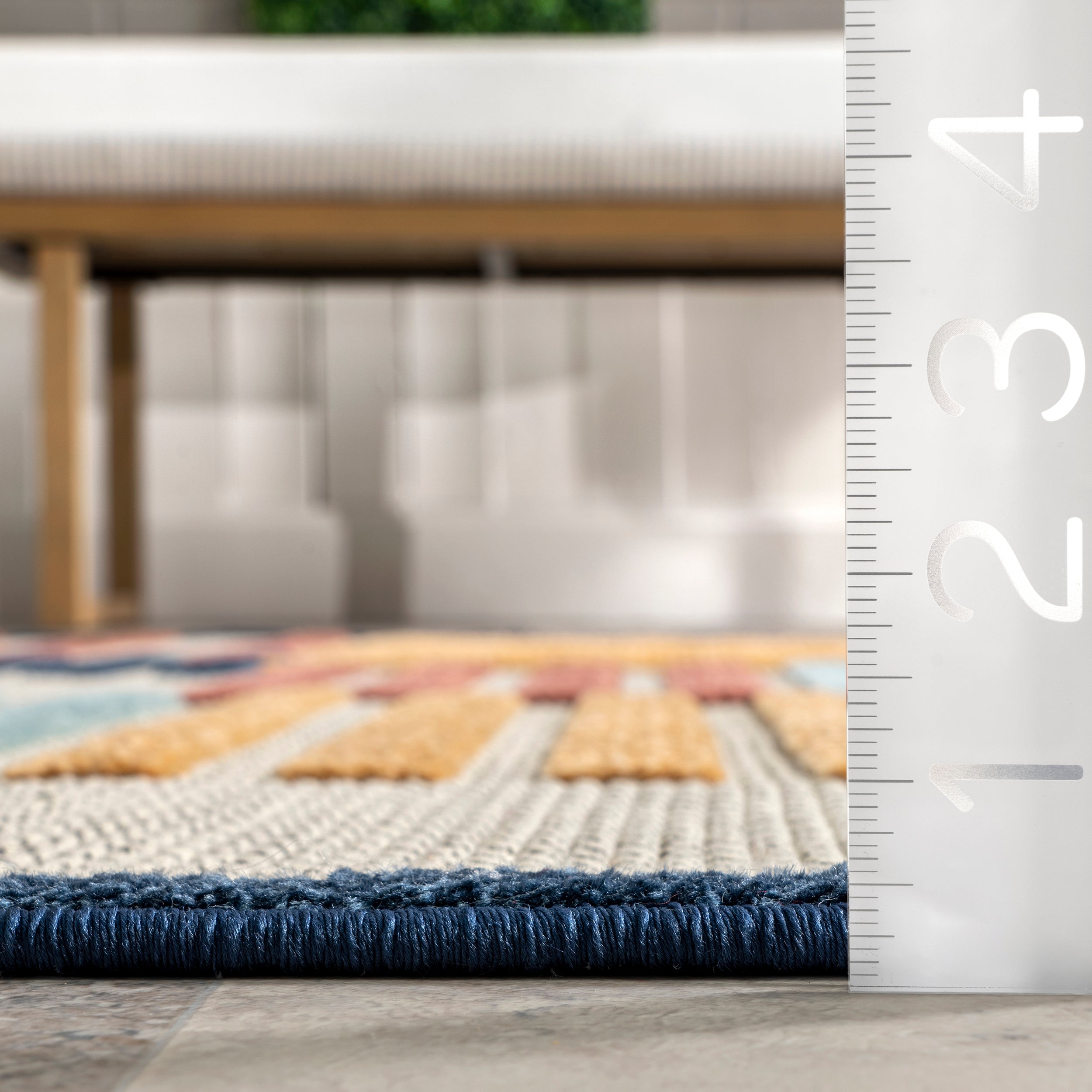 Enya High-Low Striped Indoor/Outdoor Area Rug - Image 3