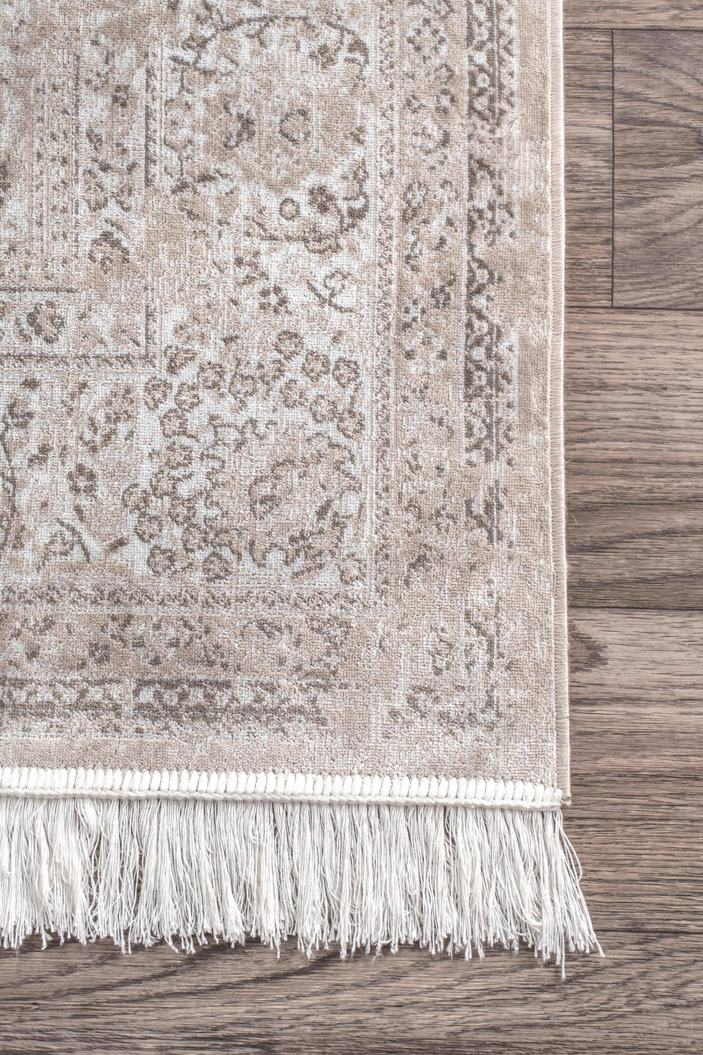 Vintage Medallion Cantrell Fringe Area Rug - Image 8
