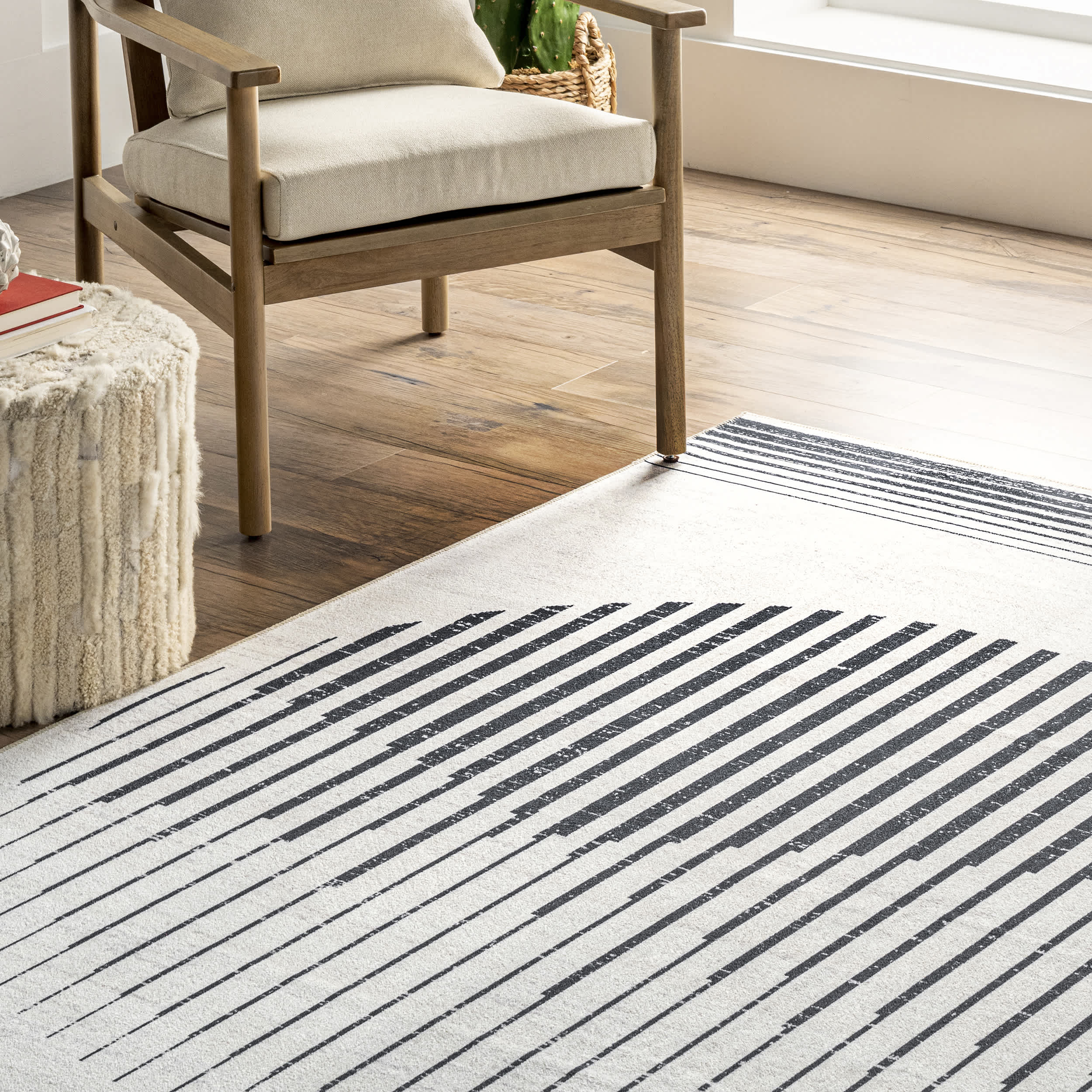 Francesca Machine Washable Contemporary Moon Area Rug - Image 9
