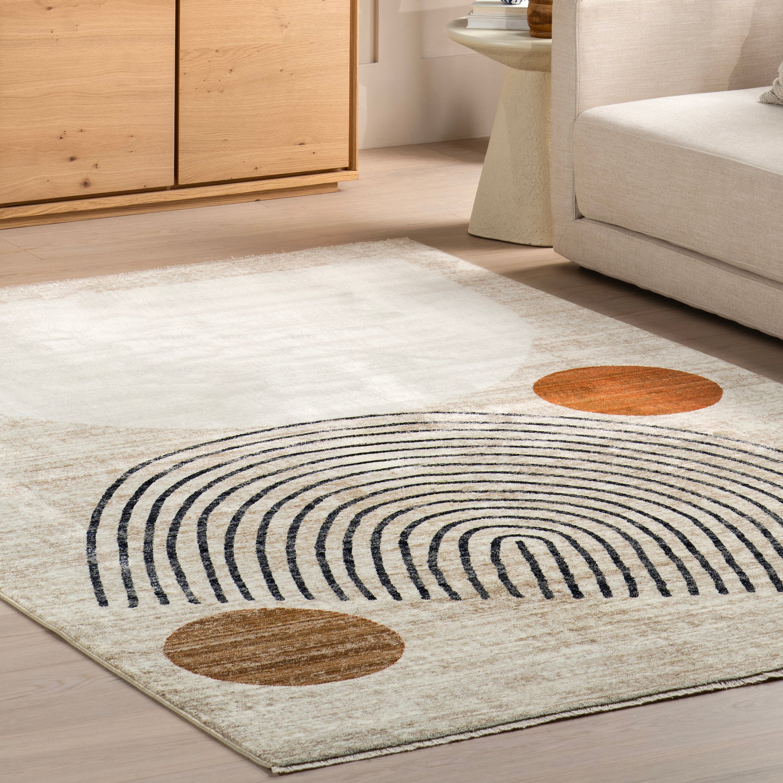 Bevin Abstract Sky Fringe Area Rug - Image 18