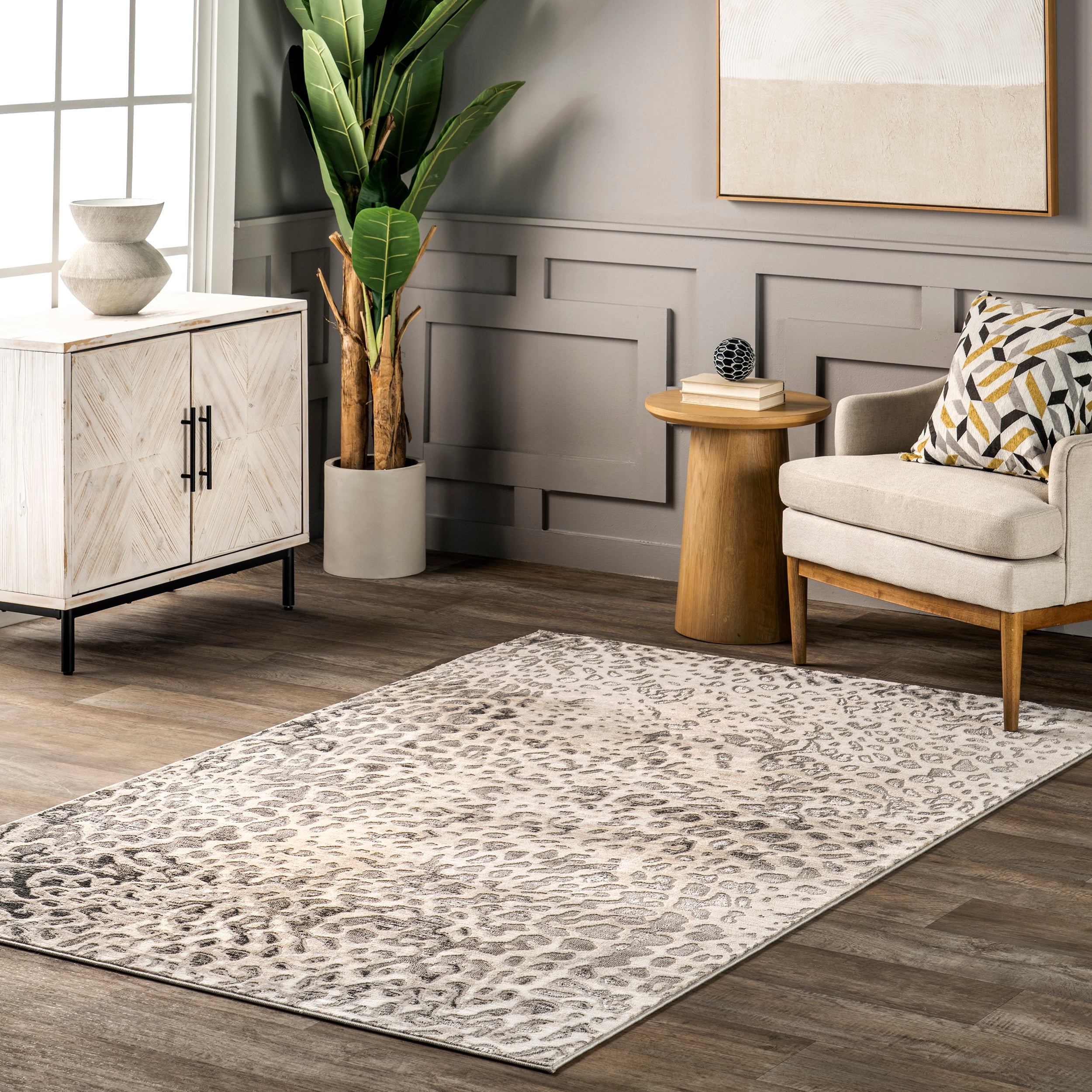 Taisha Cheetah Print Area Rug - Image 2