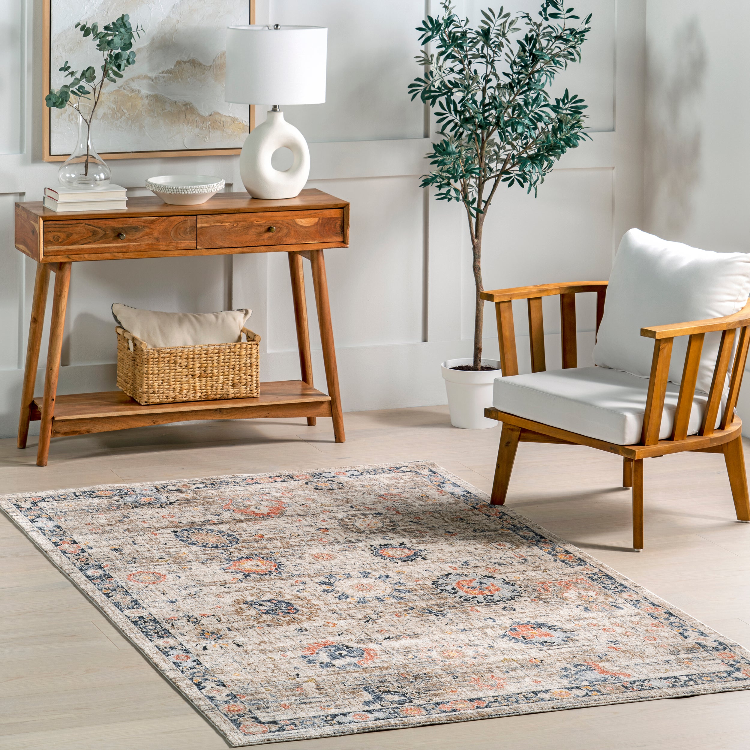 Acelynn Distressed Traditional Area Rug - Image 2