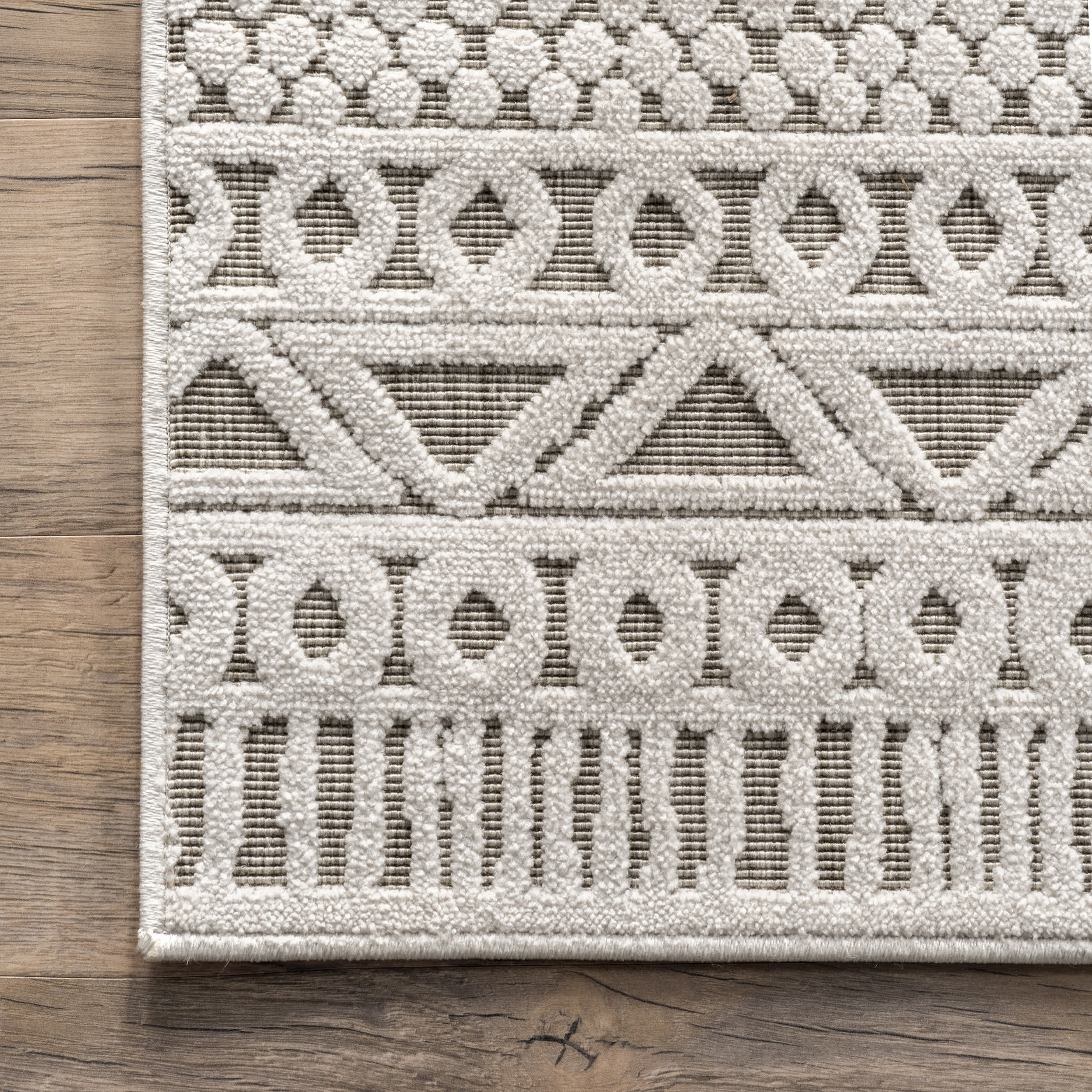 Tina Textured Geometric Banded Area Rug - Image 5