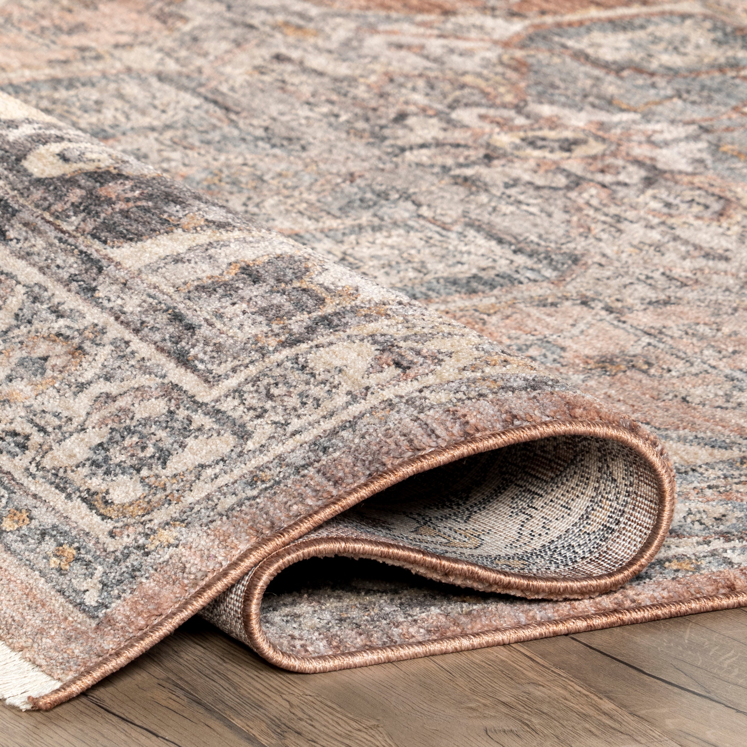 Faded Medallion Fringe Area Rug - Image 4