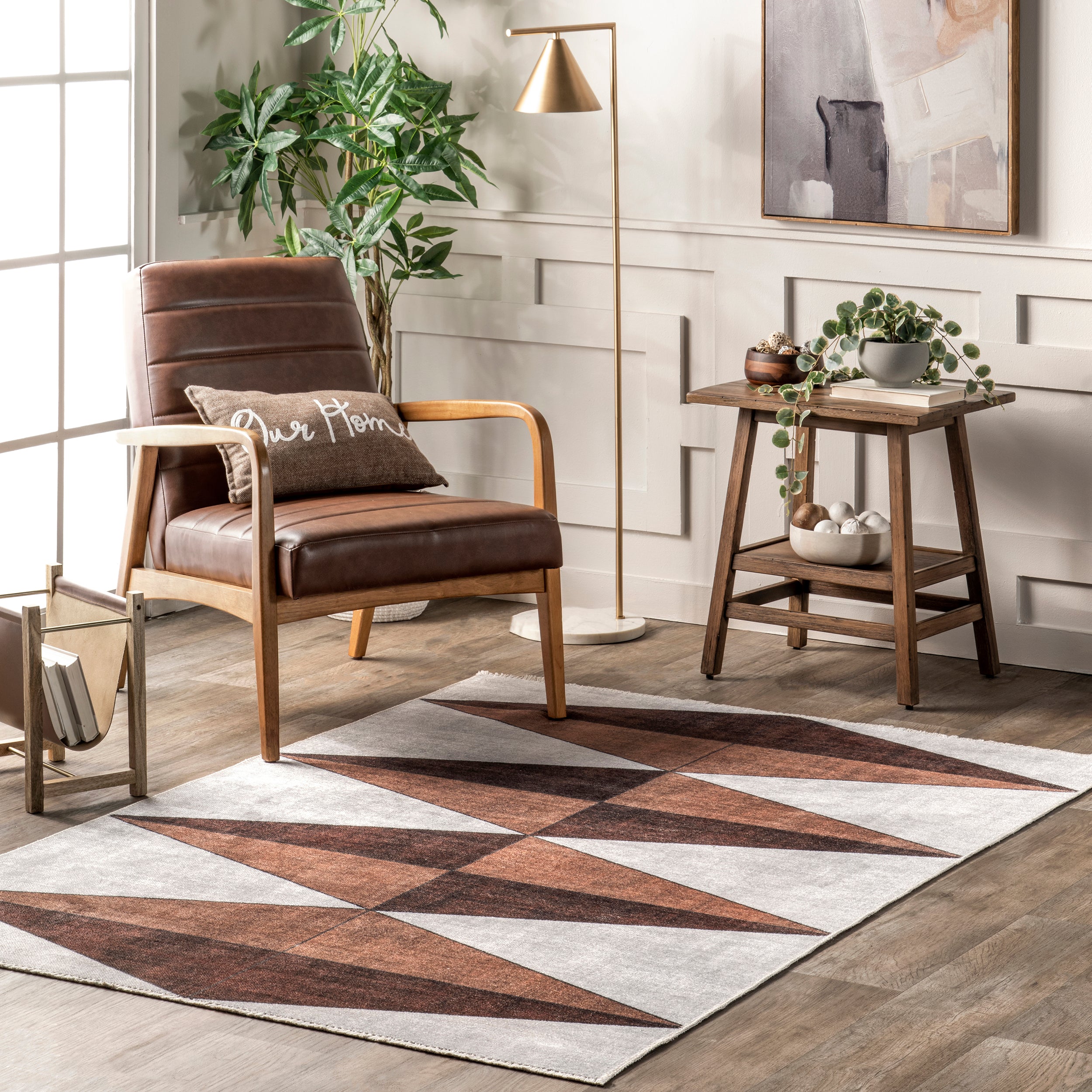 Isolde Diamond Machine Washable Area Rug - Image 2