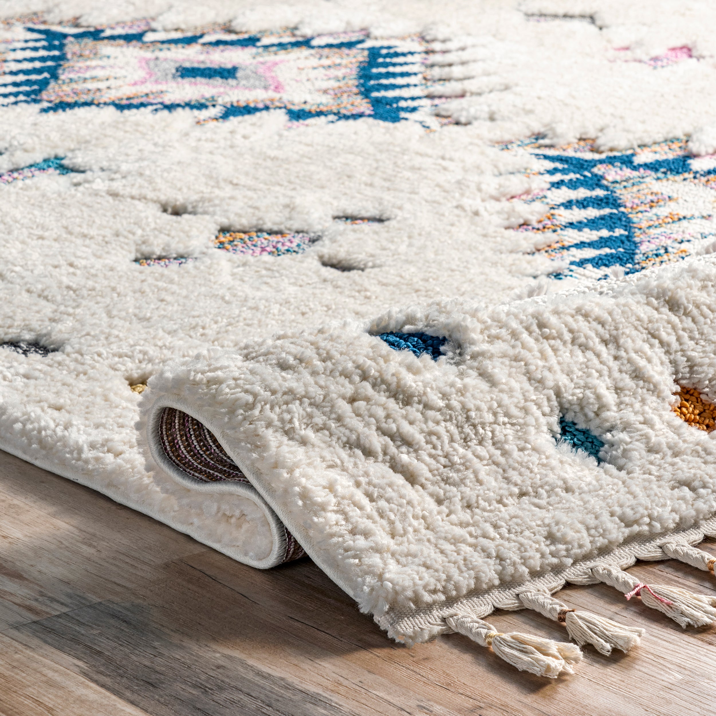Jocelyn Tribal Shag Tasseled Area Rug - Image 15