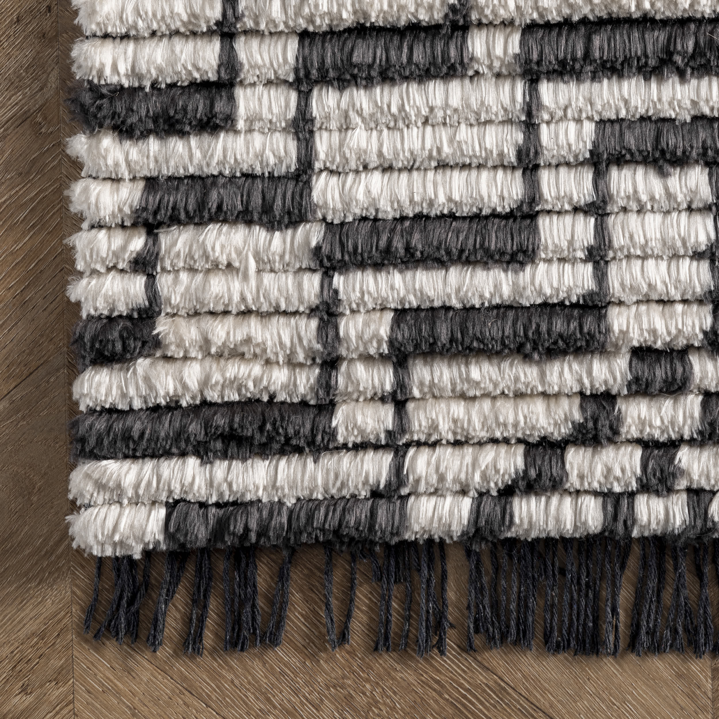 Celia Soft Shag Abstract Aztec Fringe Area Rug - Image 5