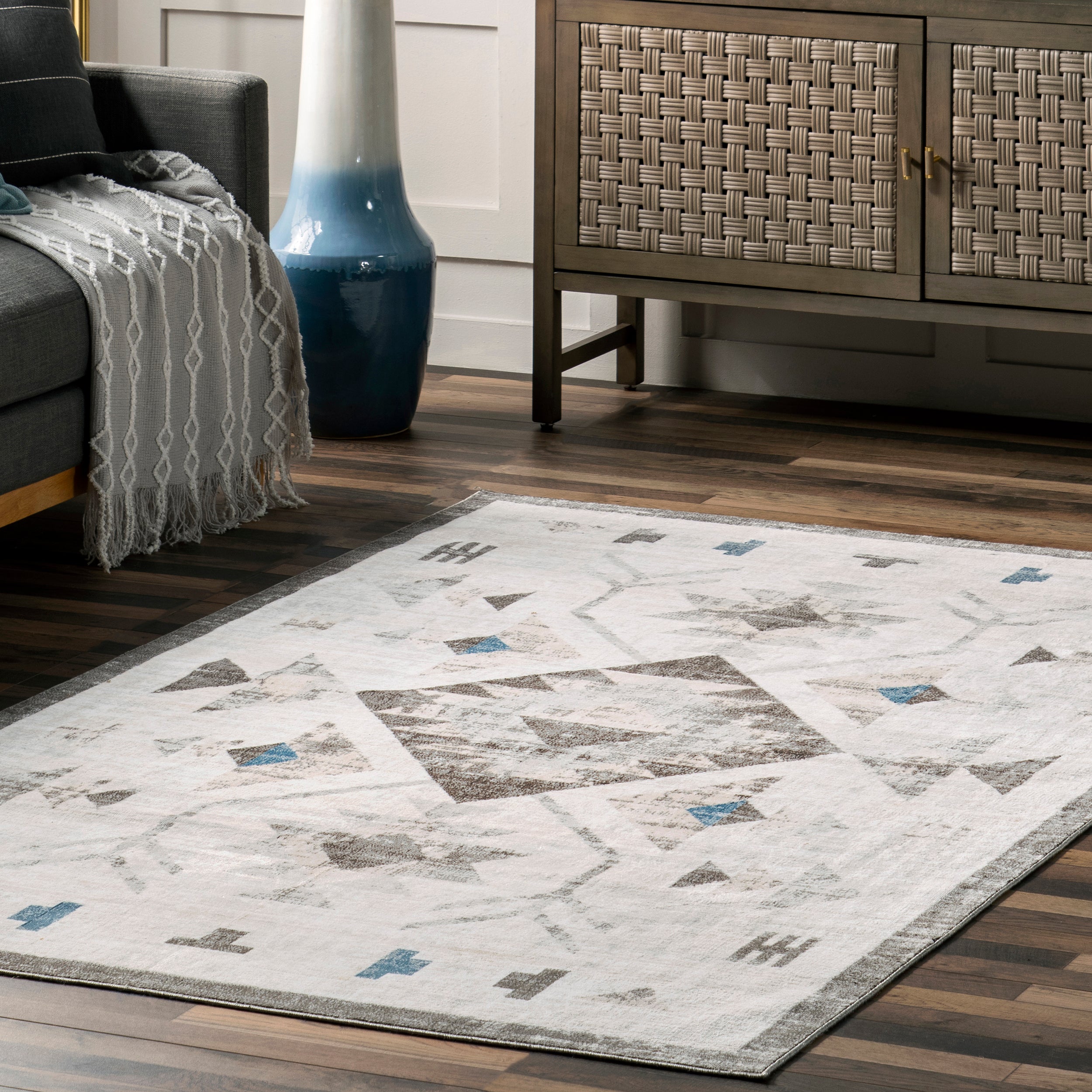 Irini Faded Southwestern Machine Washable Area Rug - Image 9