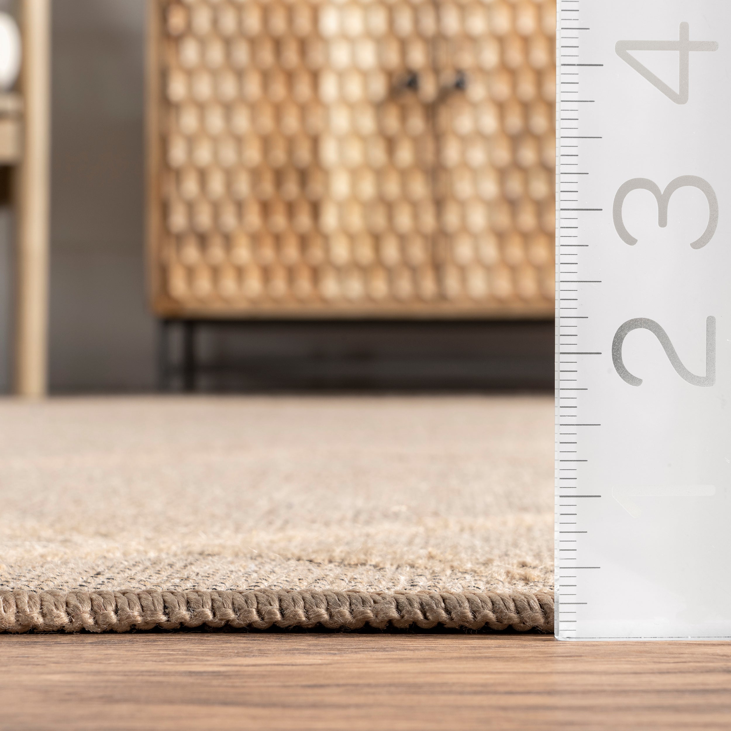 Diamond Trellis Jute Area Rug - Image 3