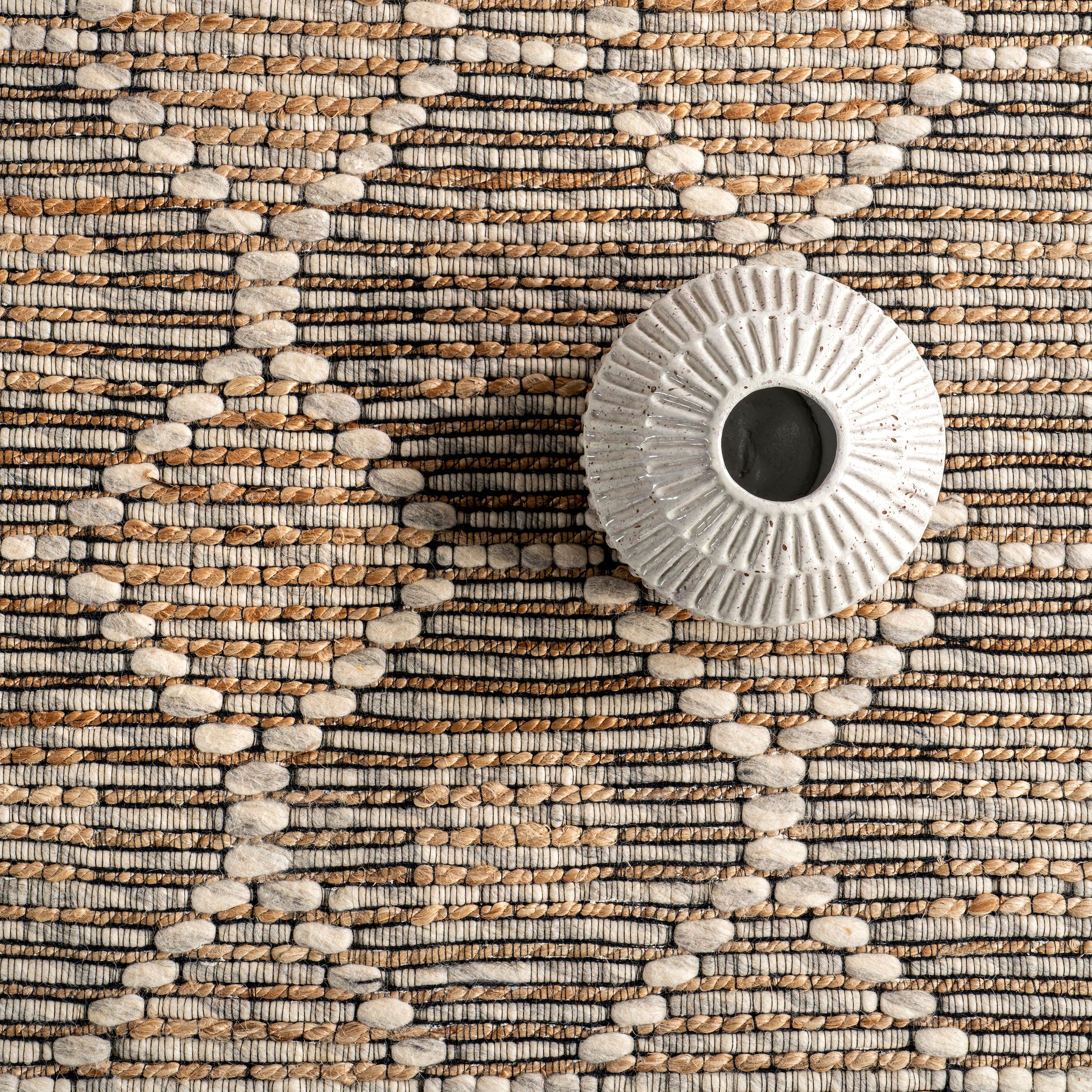 Leanne Geometric Jute and Wool Area Rug - Image 6
