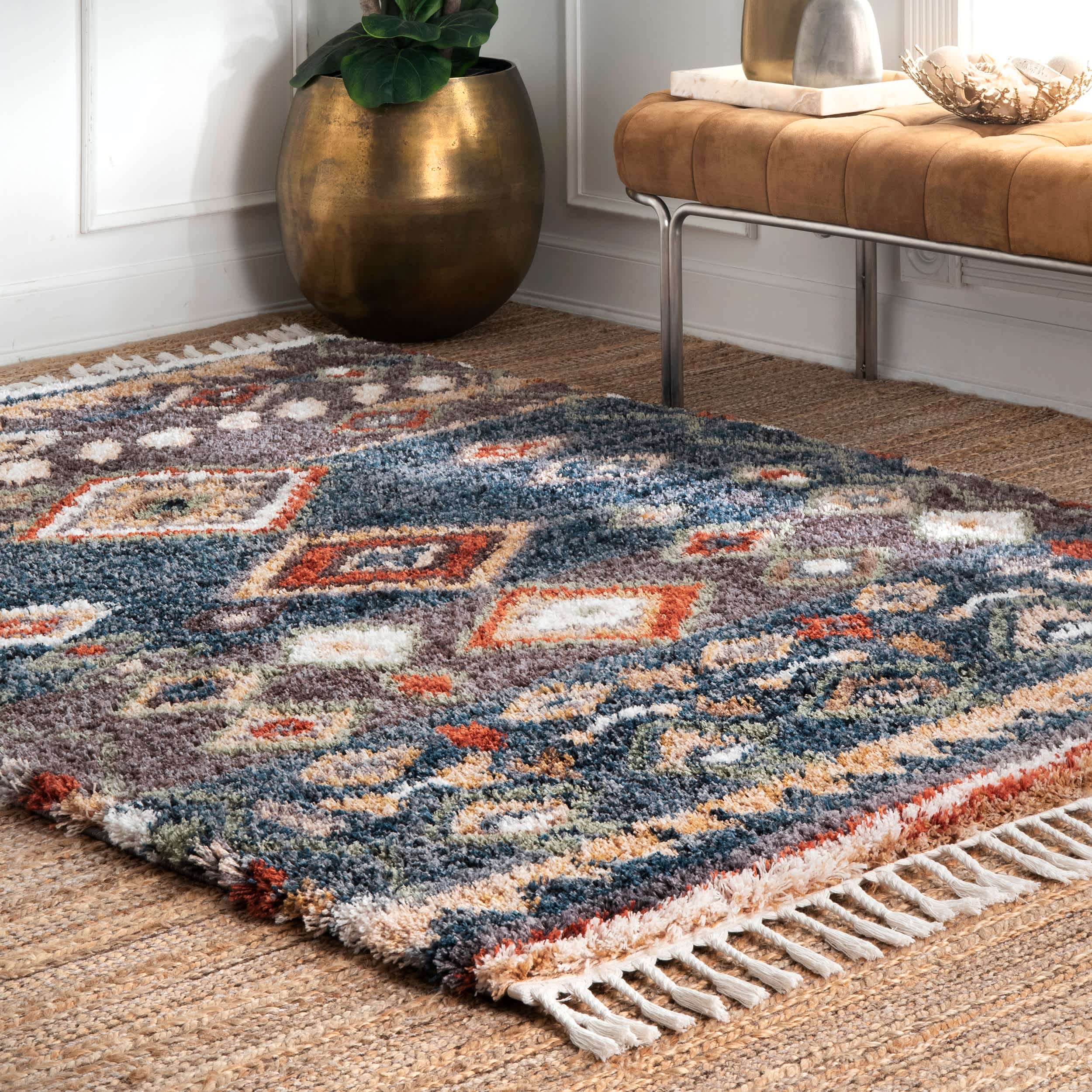 Southwestern Rosemarie Moroccan Tassel Shag Area Rug - Image 12