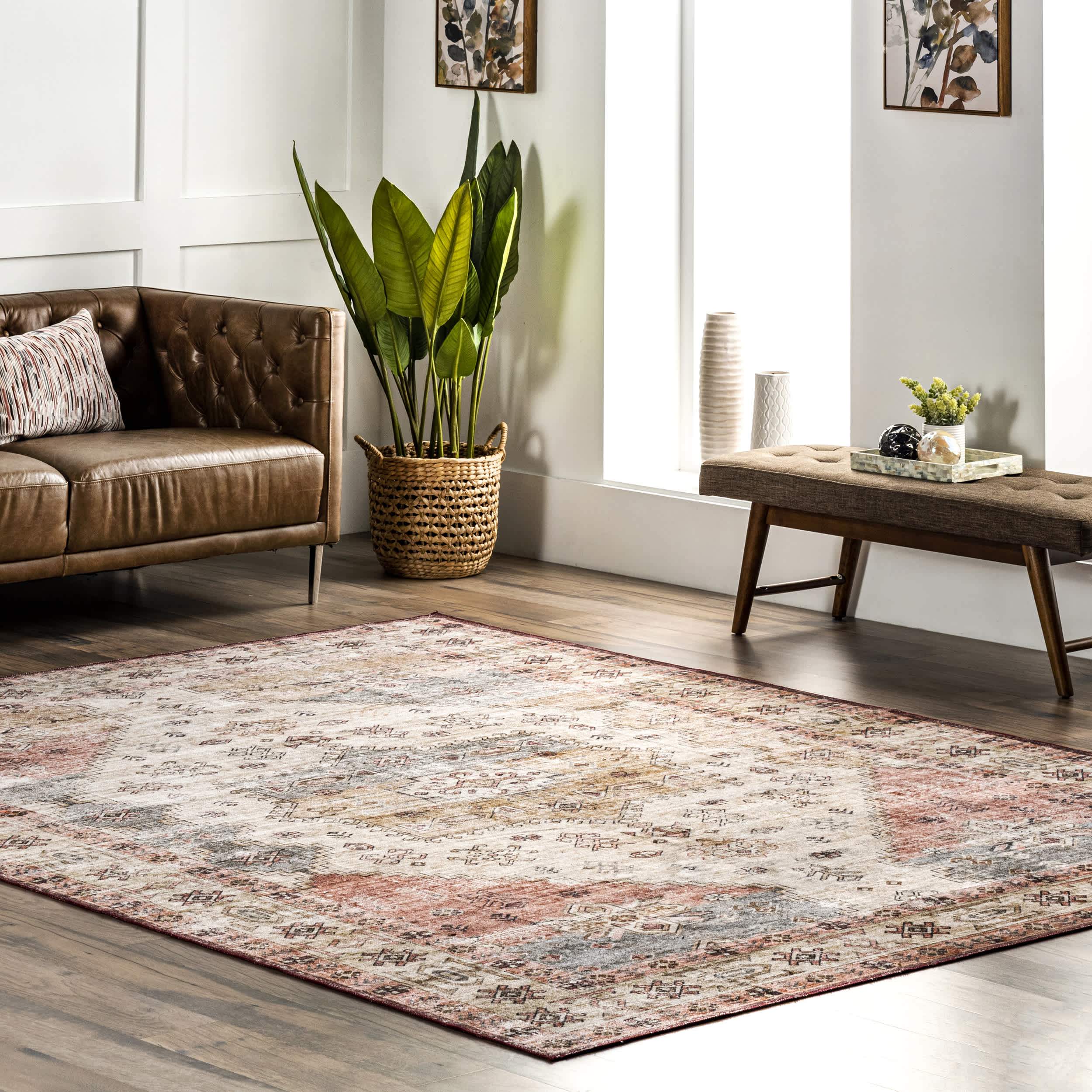 Palace Medallion Washable Area Rug - Image 2