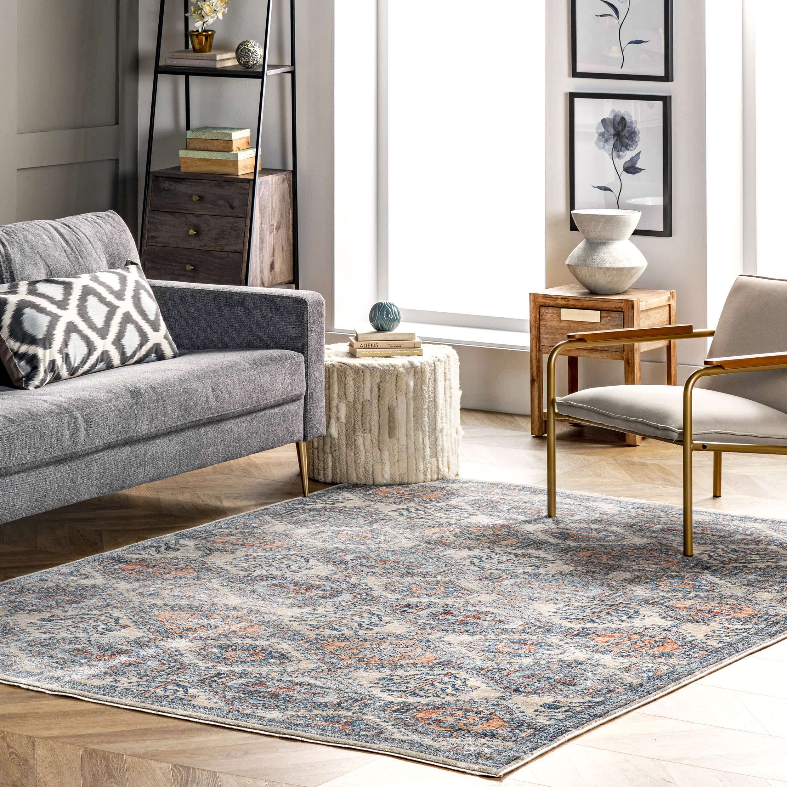 Sara Distressed Tribal Motif Area Rug - Image 2