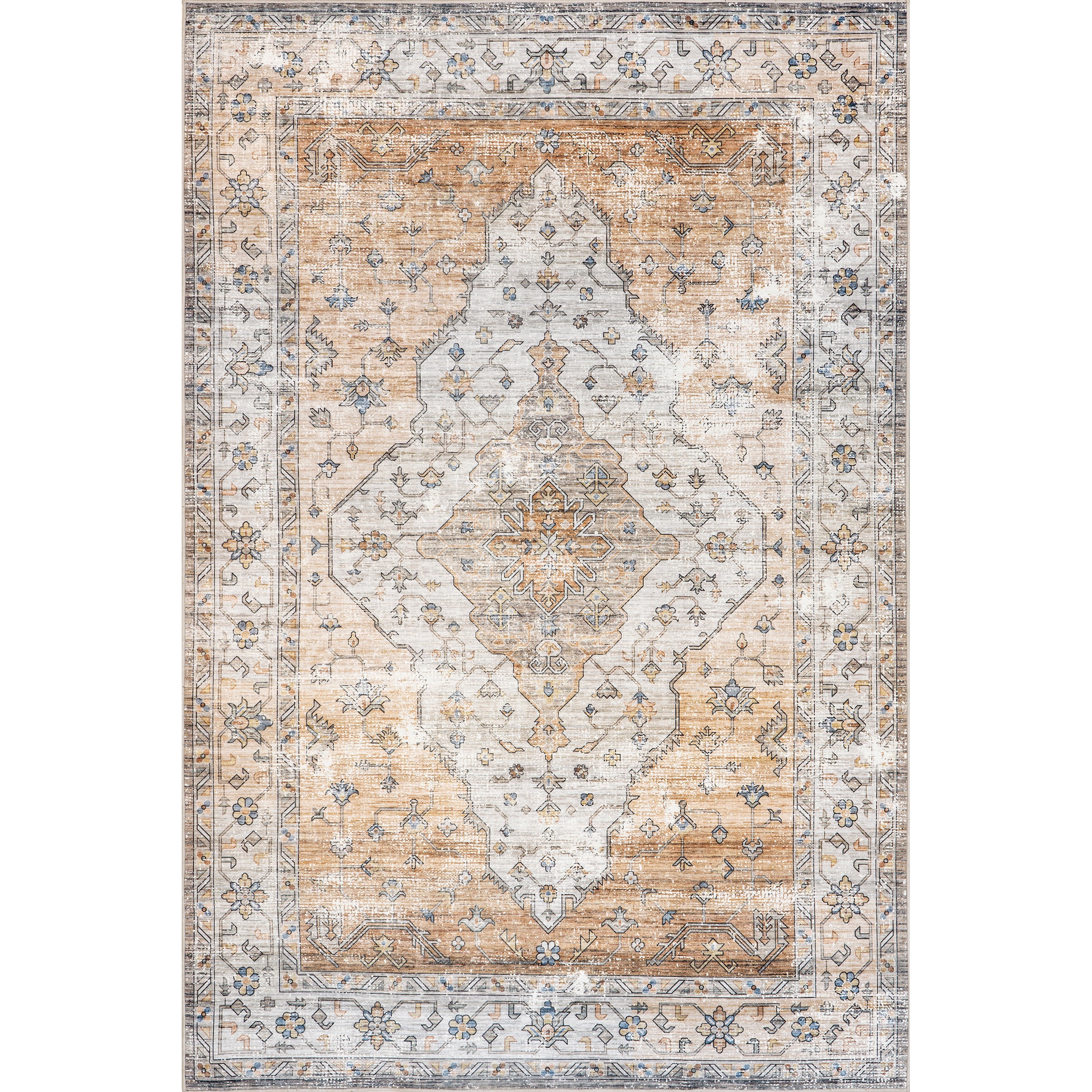 Keila Vintage Stain Repellent Machine Washable Area Rug