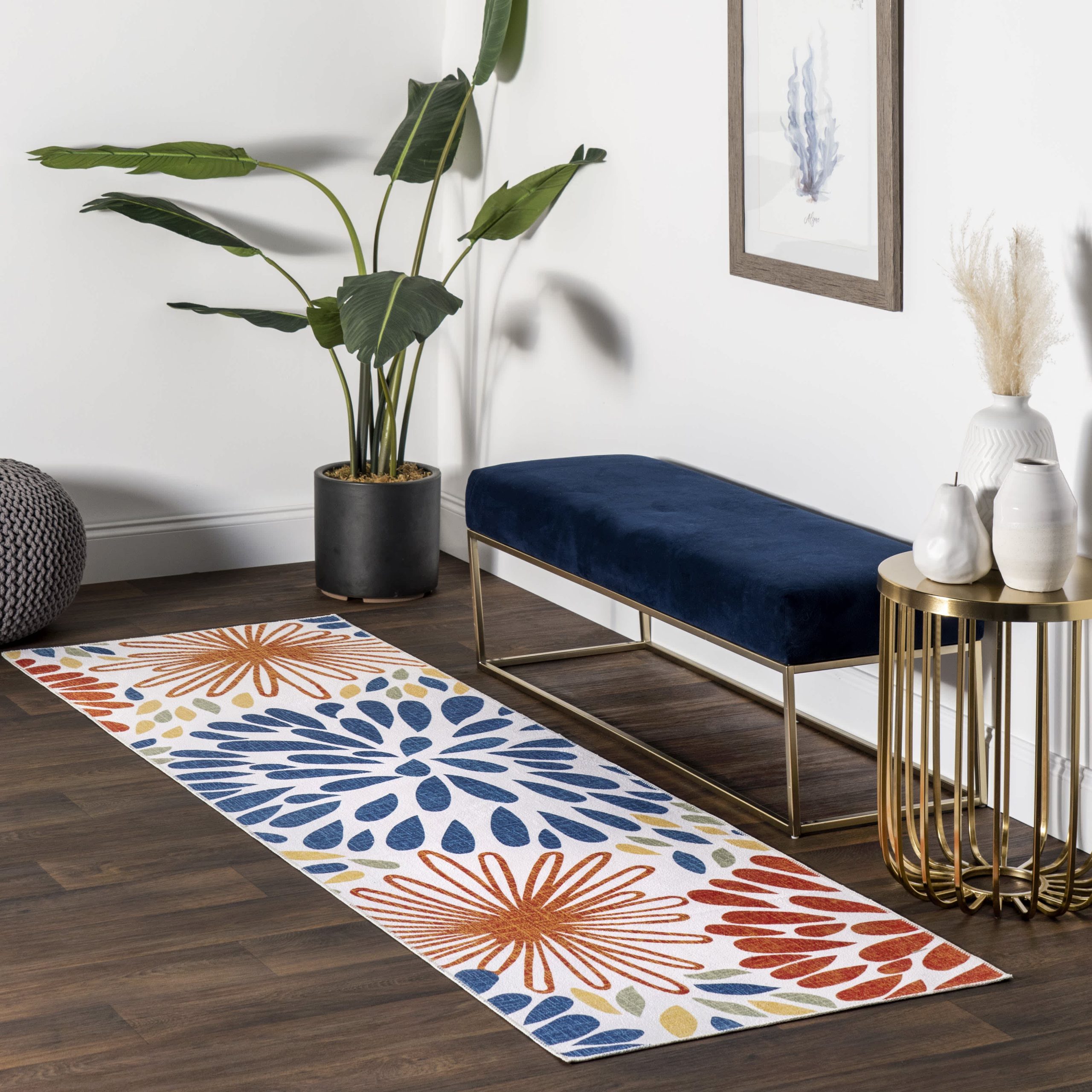 McEwen Bohemian Floral Machine Washable Area Rug - Image 10
