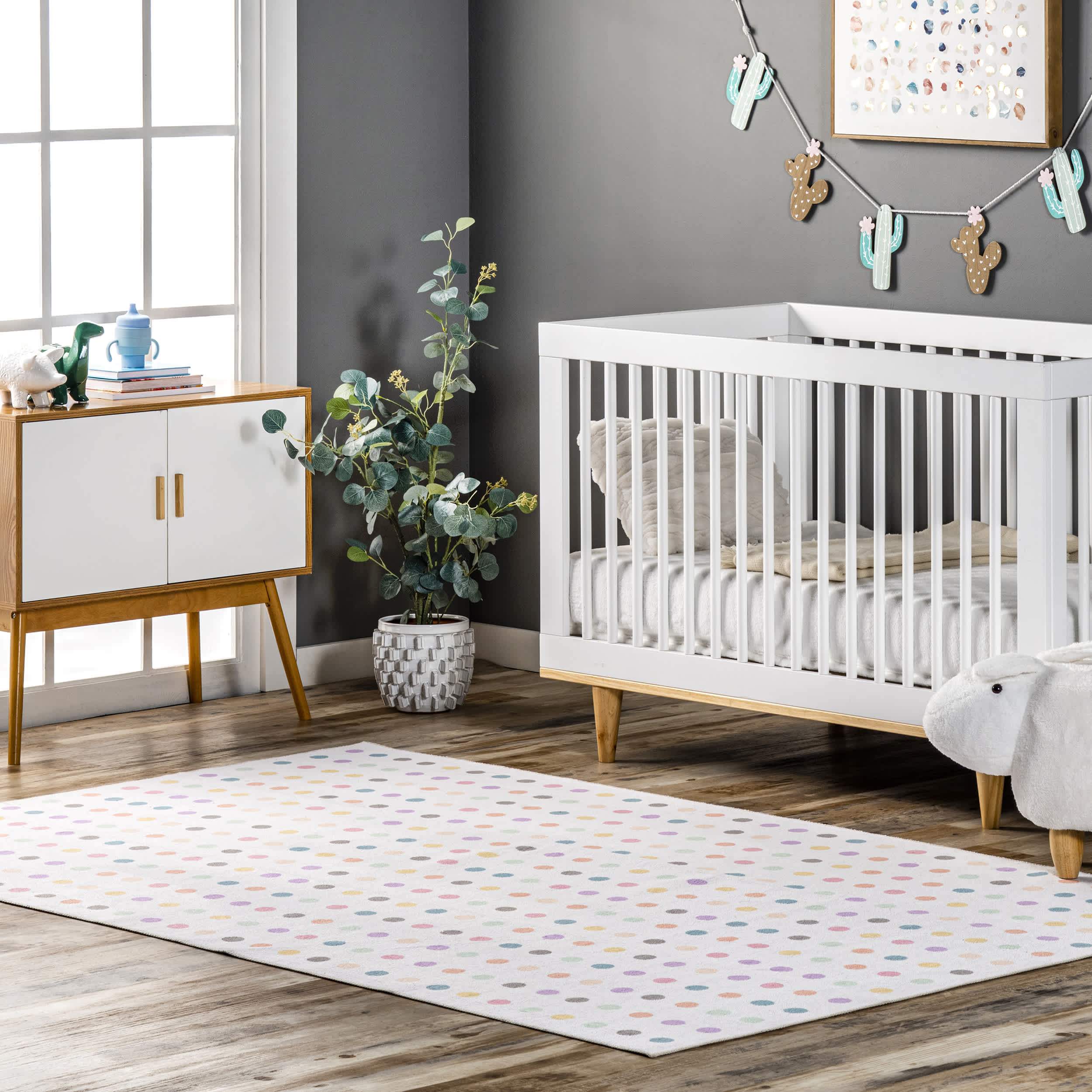 Polka Dotted Washable Area Rug - Image 2