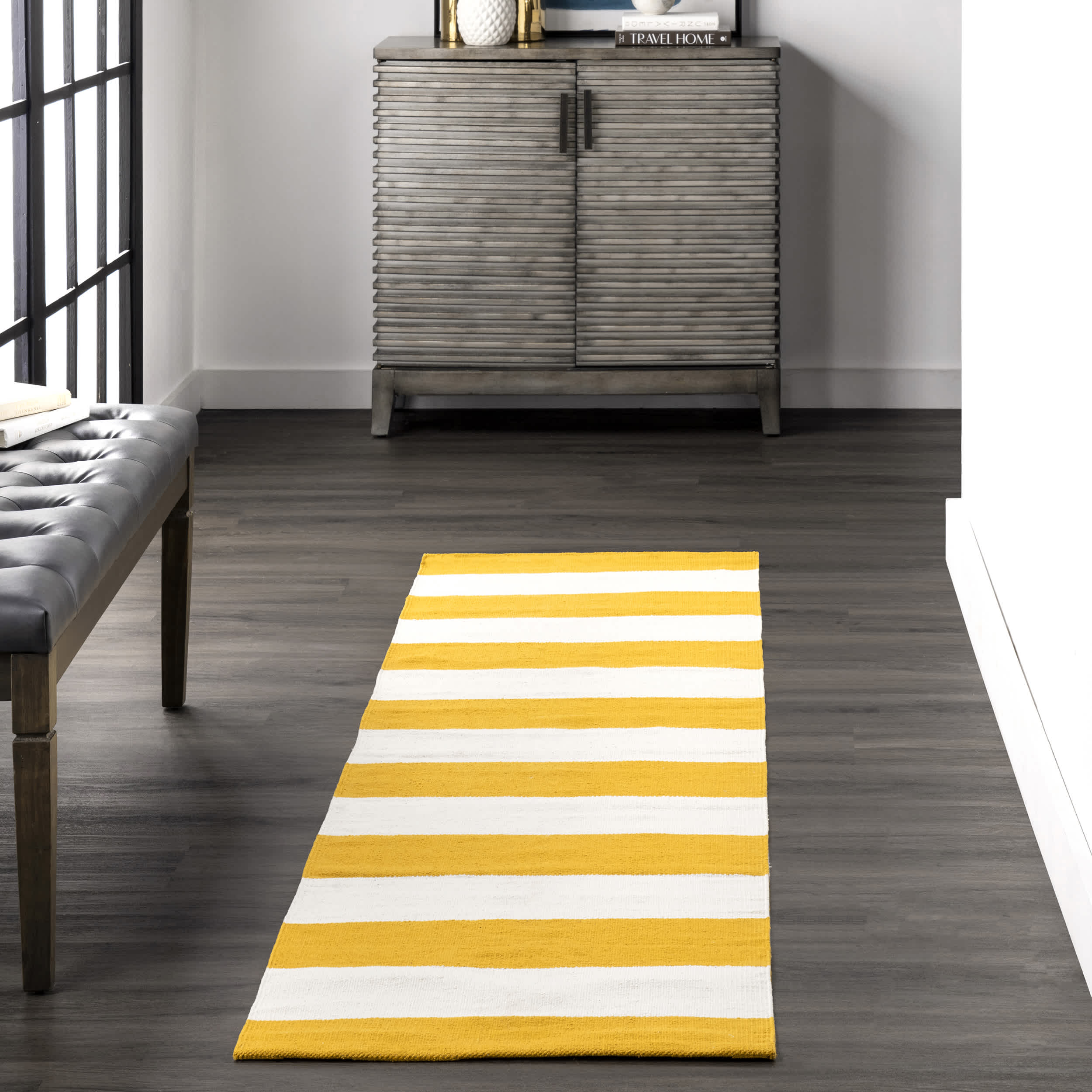 Gracen Cotton Stripe Area Rug - Image 19