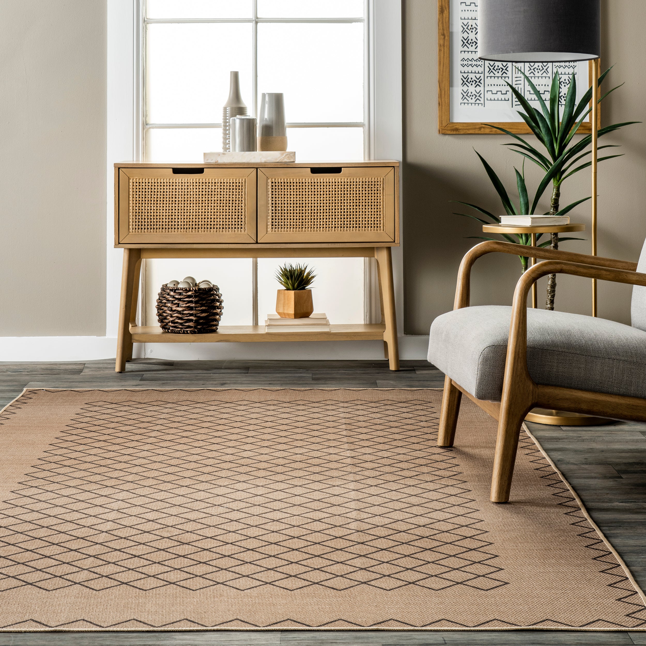 Rosita Tribal Trellis Easy-Jute Machine Washable Area Rug - Image 8