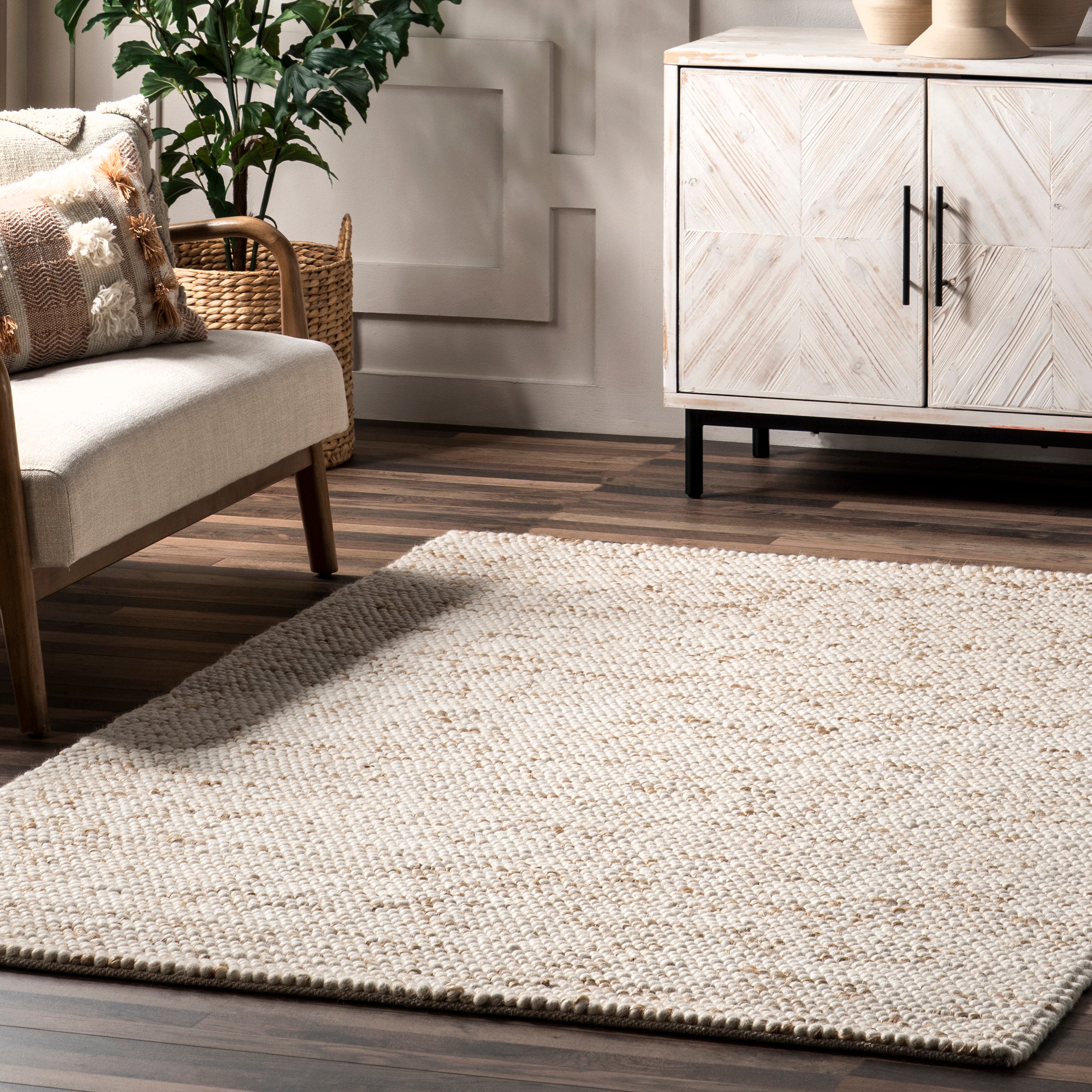 Deeanna Casual Textured Wool Area Rug - Image 9