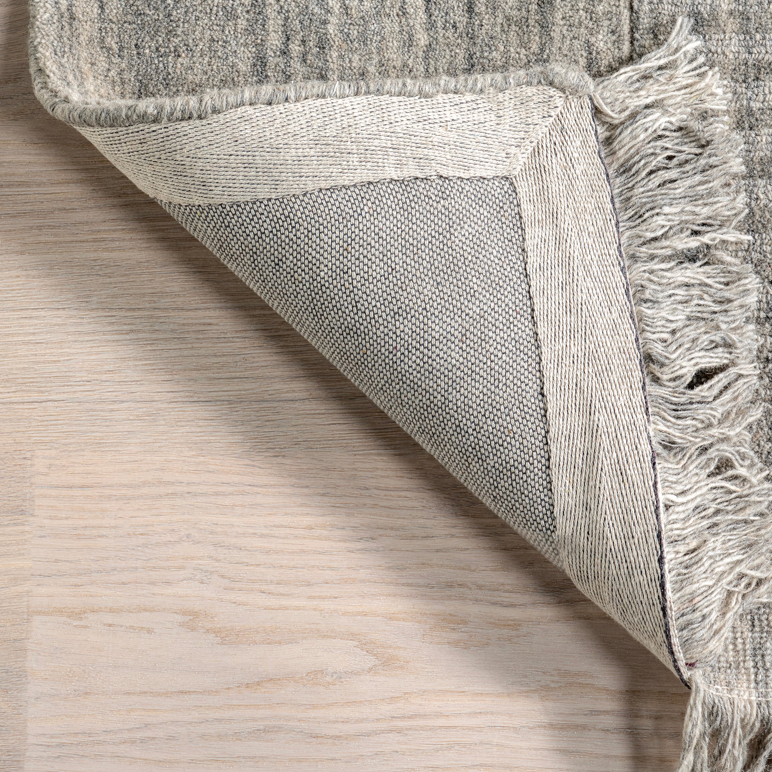 Mozai Fringed Wool-Blend Area Rug - Image 6