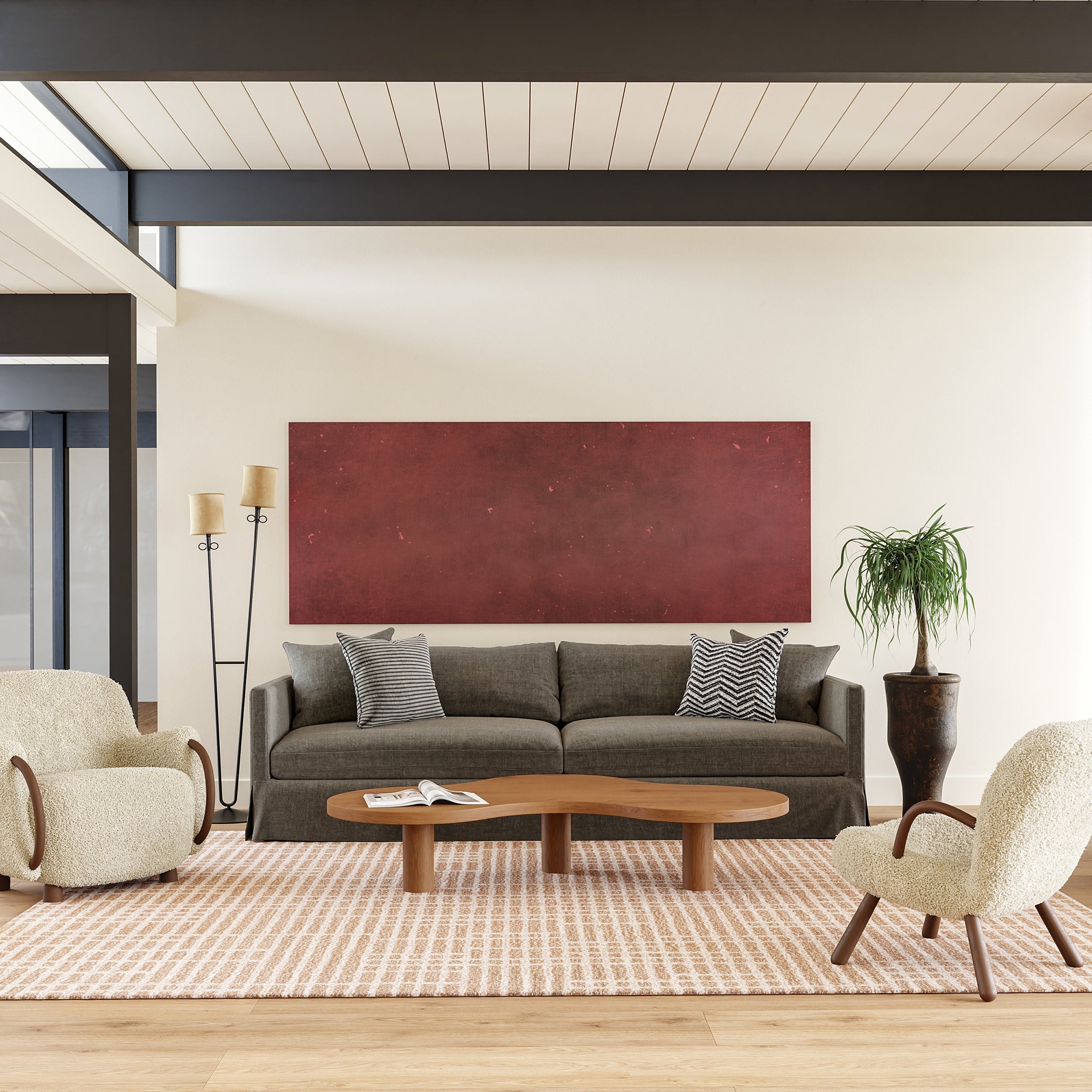 Gio Crosshatch Wool Area Rug - Image 9