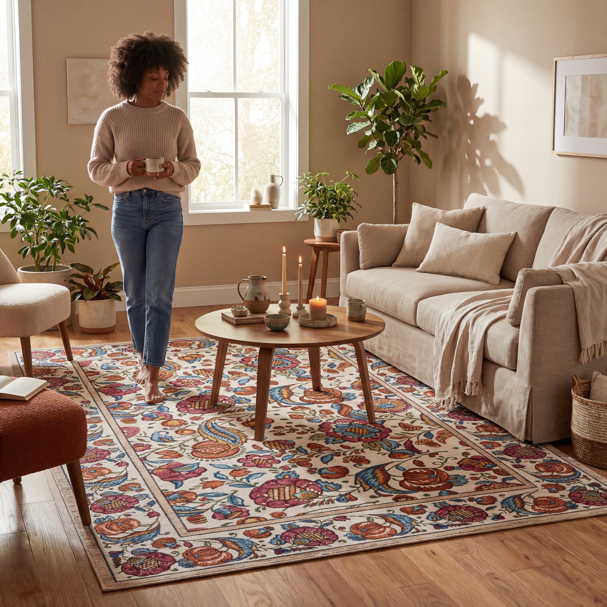 Nuloom Delara Floral & Paisley Washable Rug - Image 7