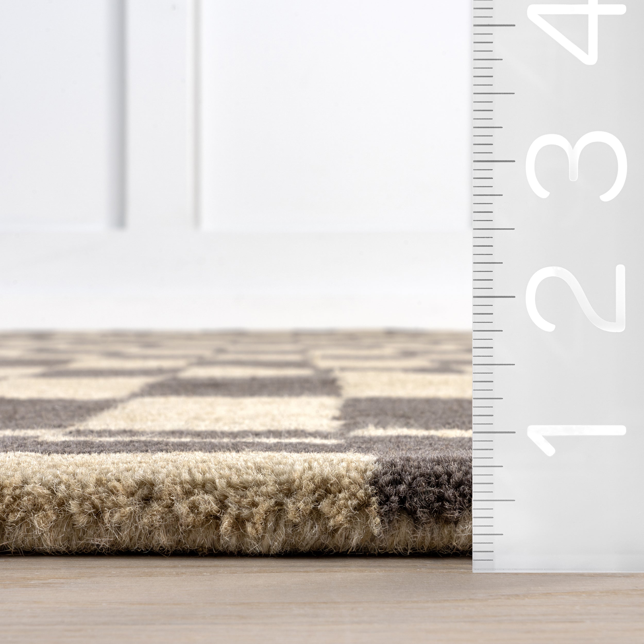Kia Checkerboard Wool Area Rug - Image 27