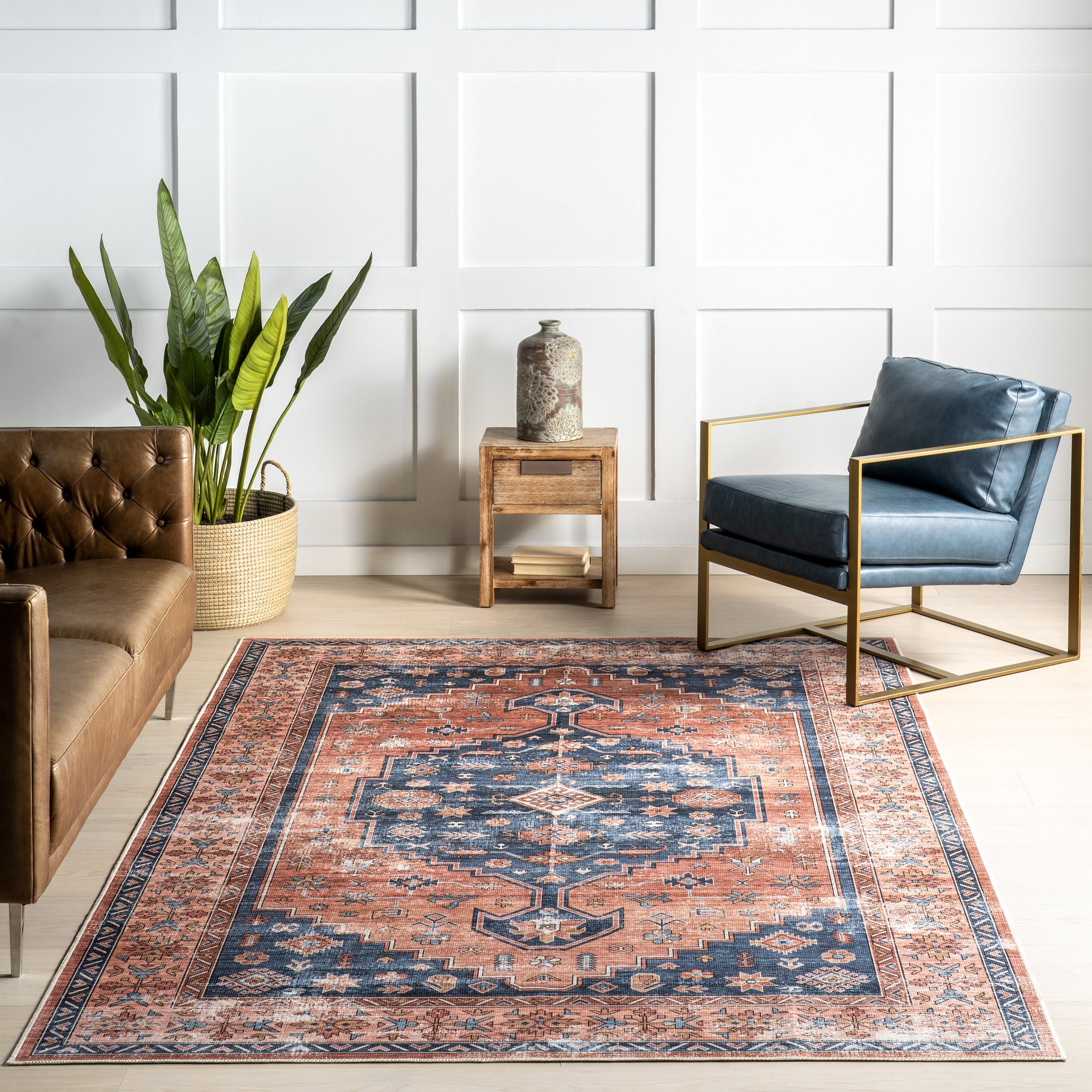 Astra SplashGuard Traditional Machine Washable Area Rug - Image 9