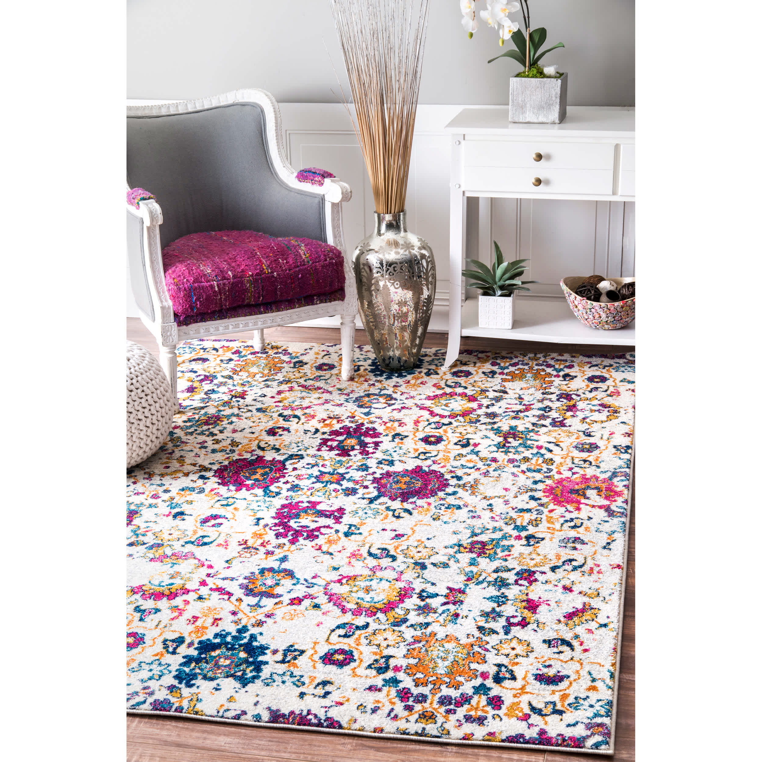 Floral Damask Rosemary Area Rug - Image 11