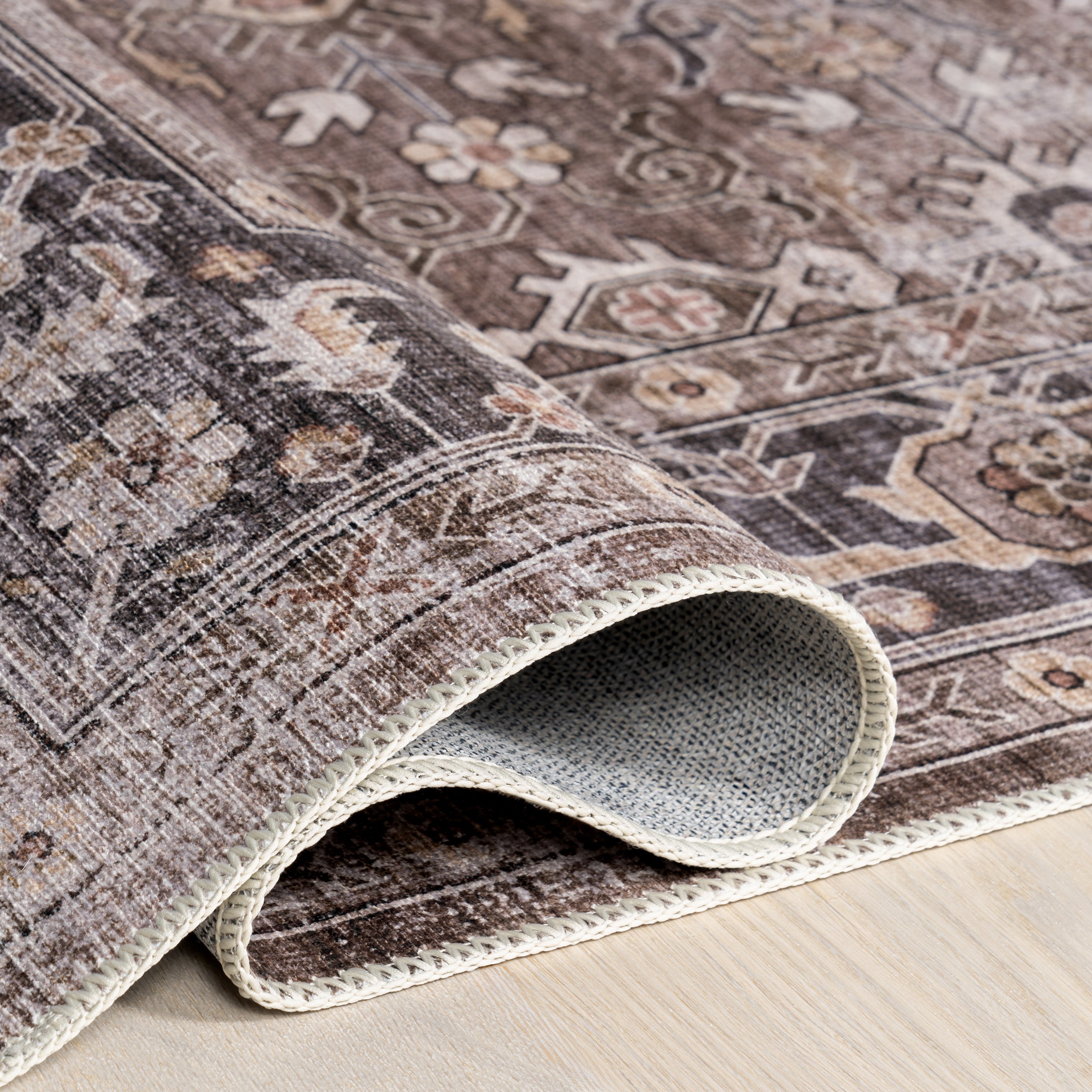 Rania SplashGuard Medallion Machine Washable Area Rug - Image 4