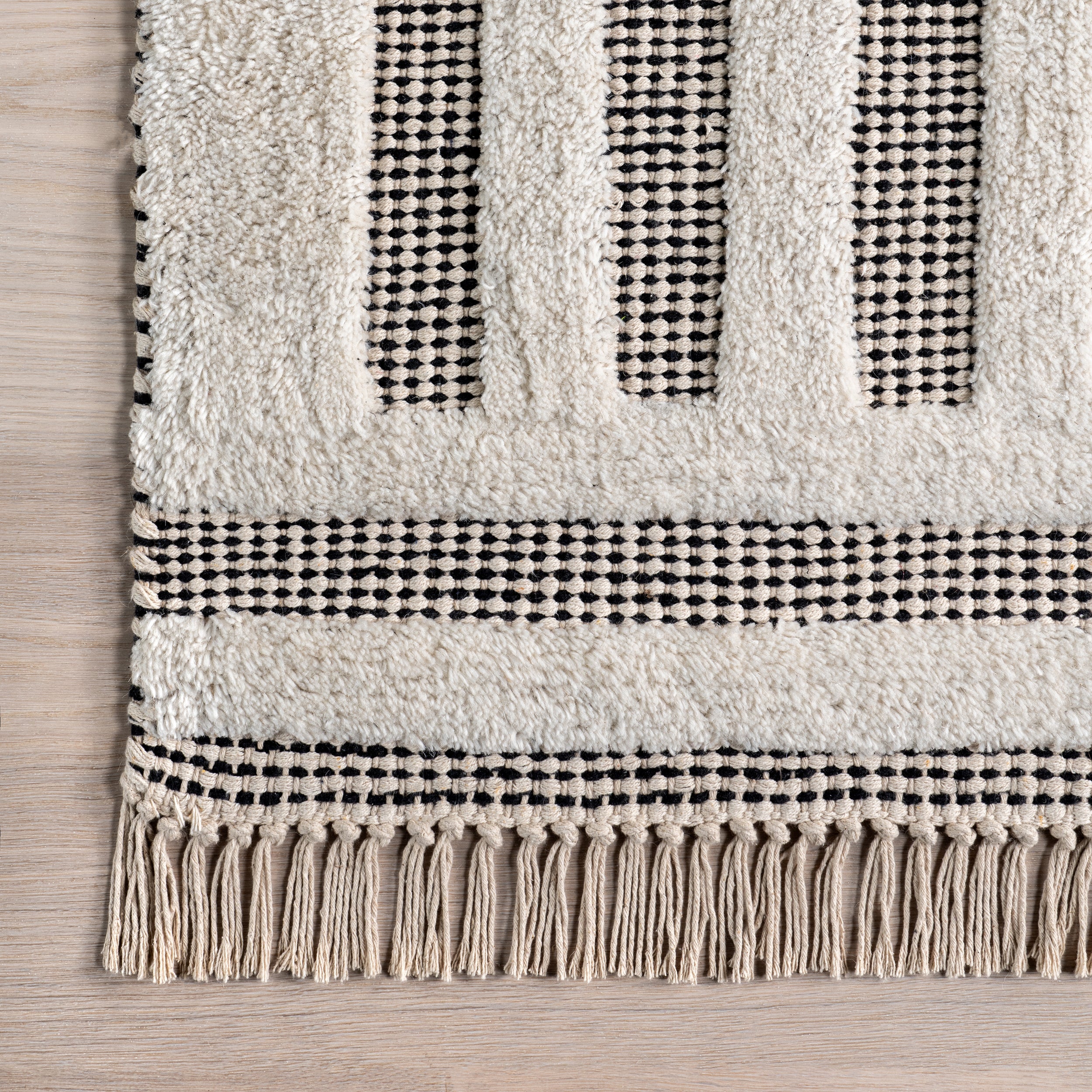 Merrick Tasseled Cotton and Wool Area Rug - Image 5