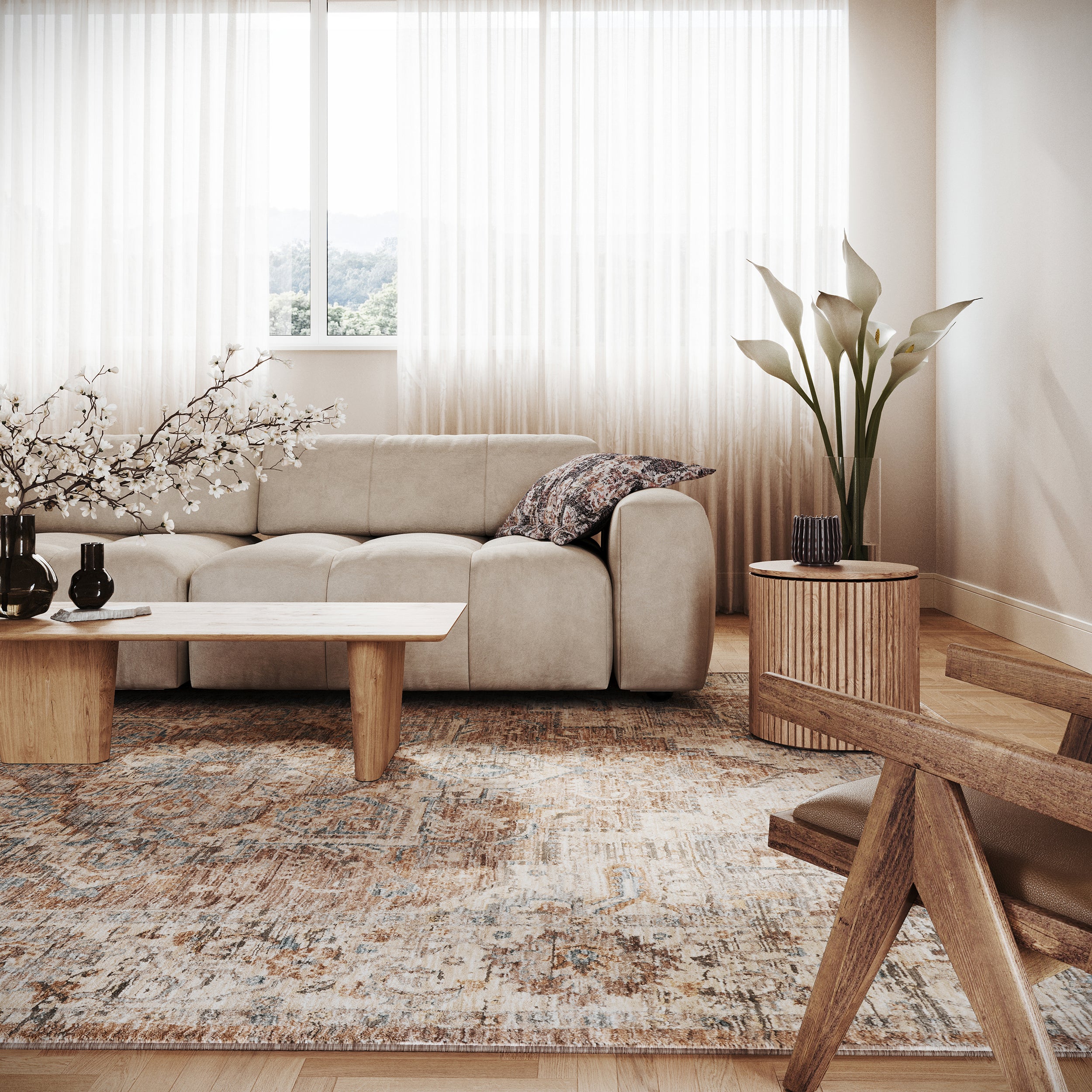 Nuloom Selviana Traditional Vintage Floral Area Rug - Image 2