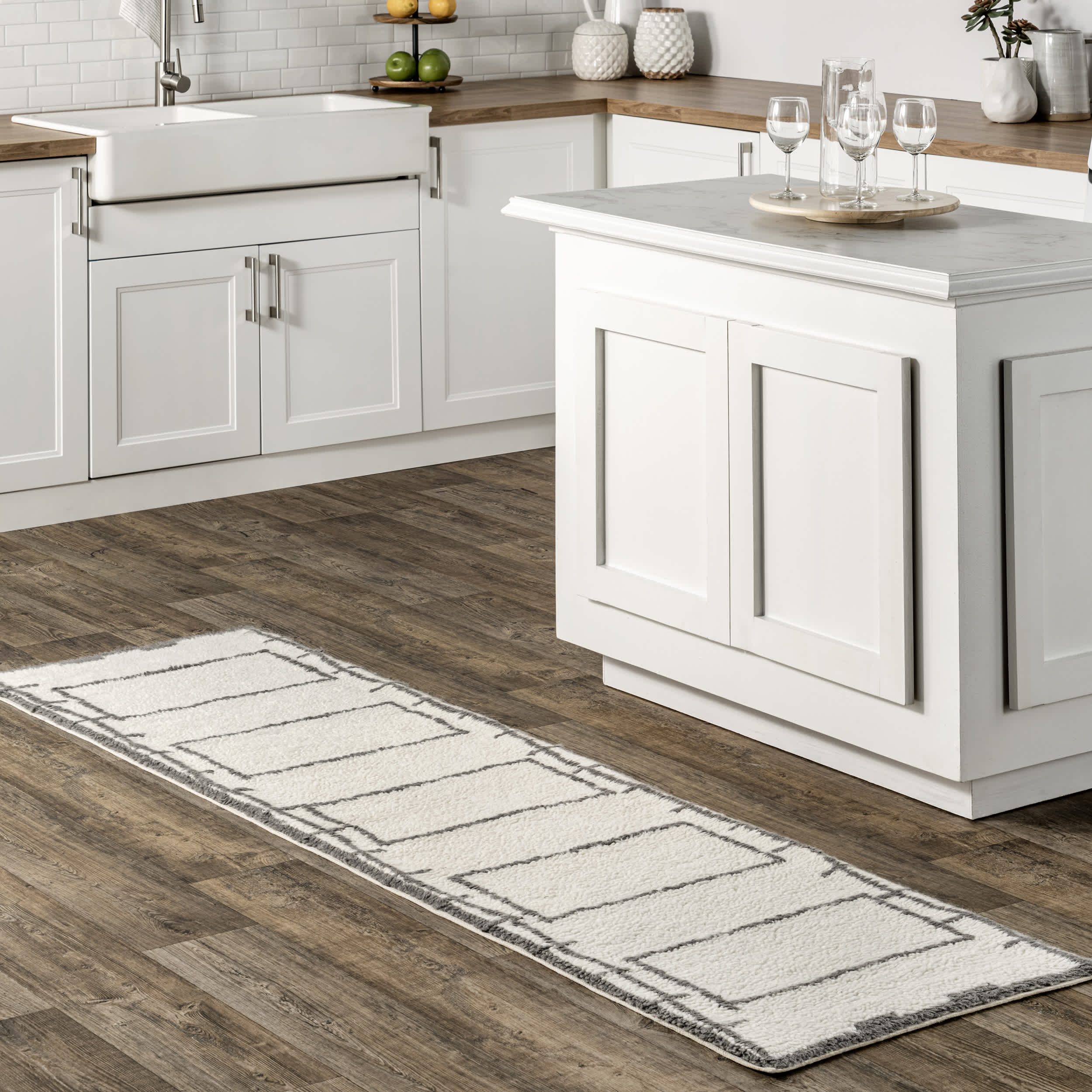Isabella Machine Washable Wool Contemporary Geometric Area Rug - Image 10