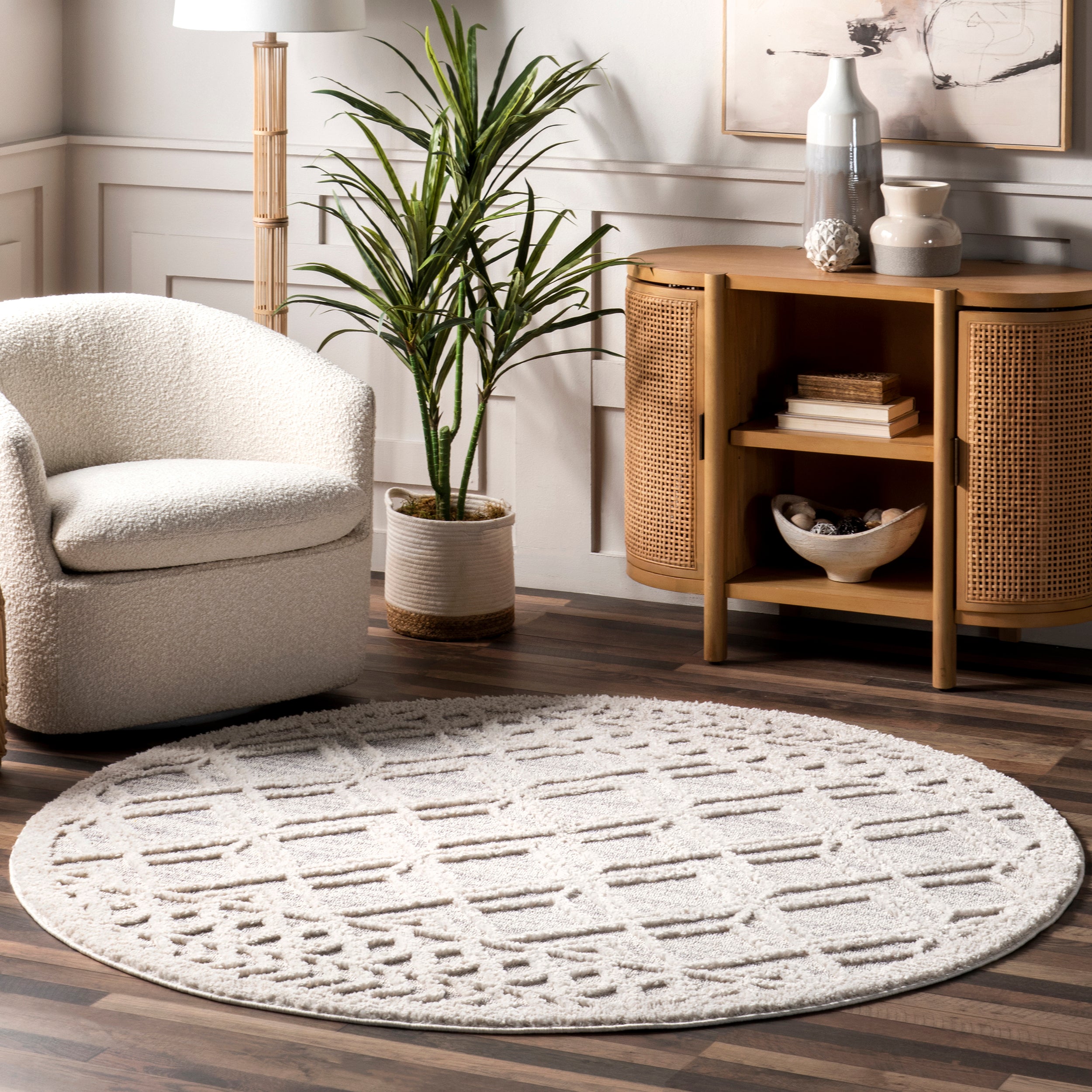 Ansley Moroccan Lattice Tassel Area Rug - Image 21