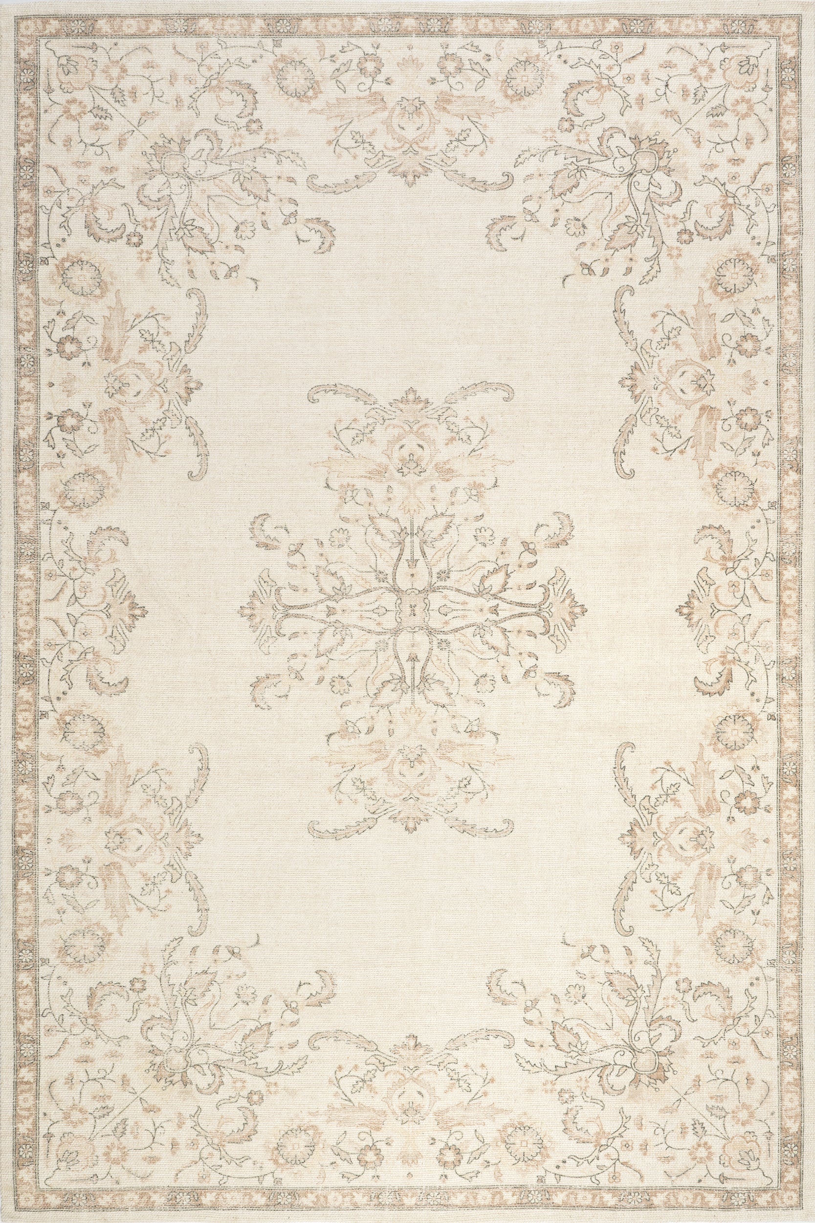 Princesa Medallion Wool and Cotton Area Rug