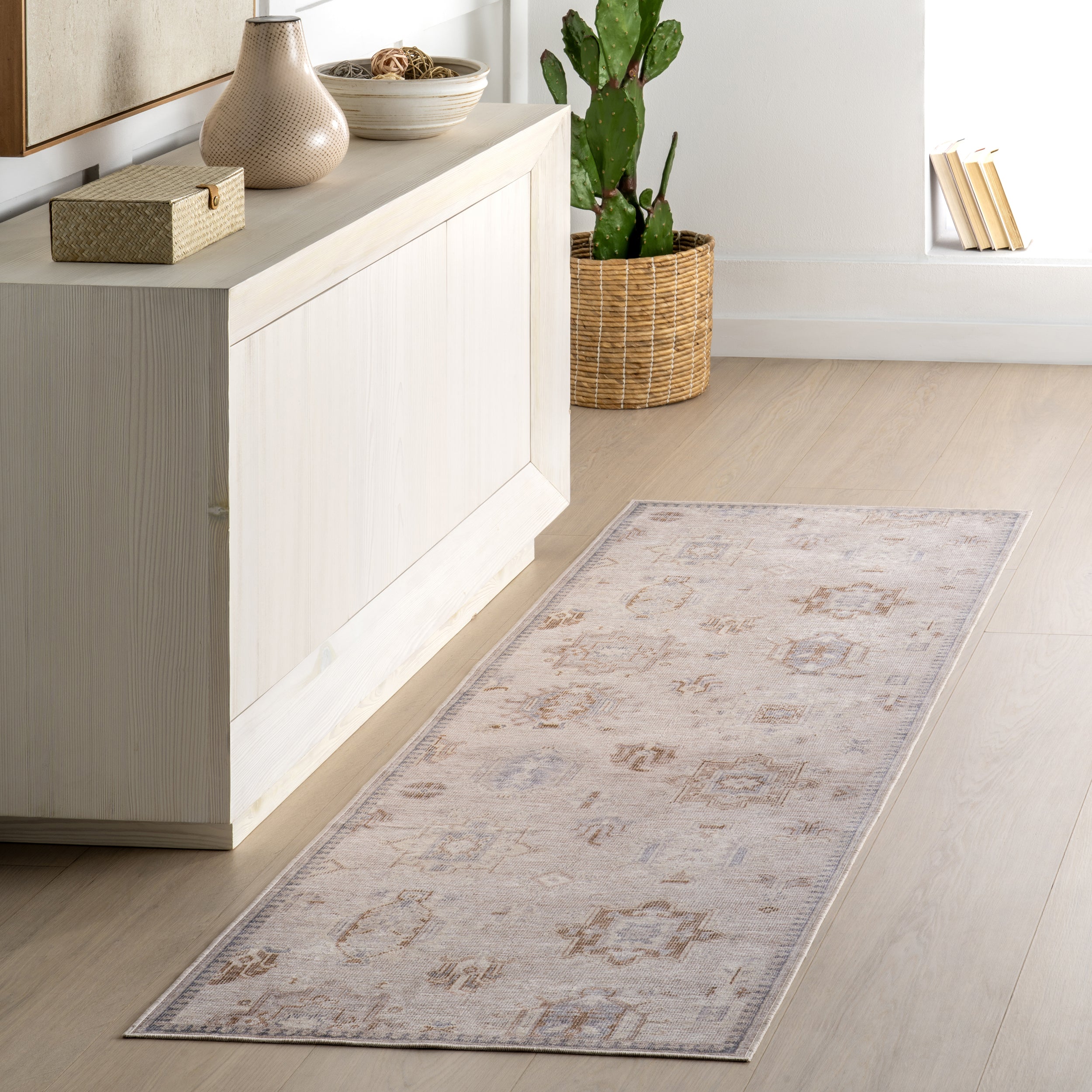 Vivica SplashGuard Faded Medallion Machine Washable Area Rug - Image 10