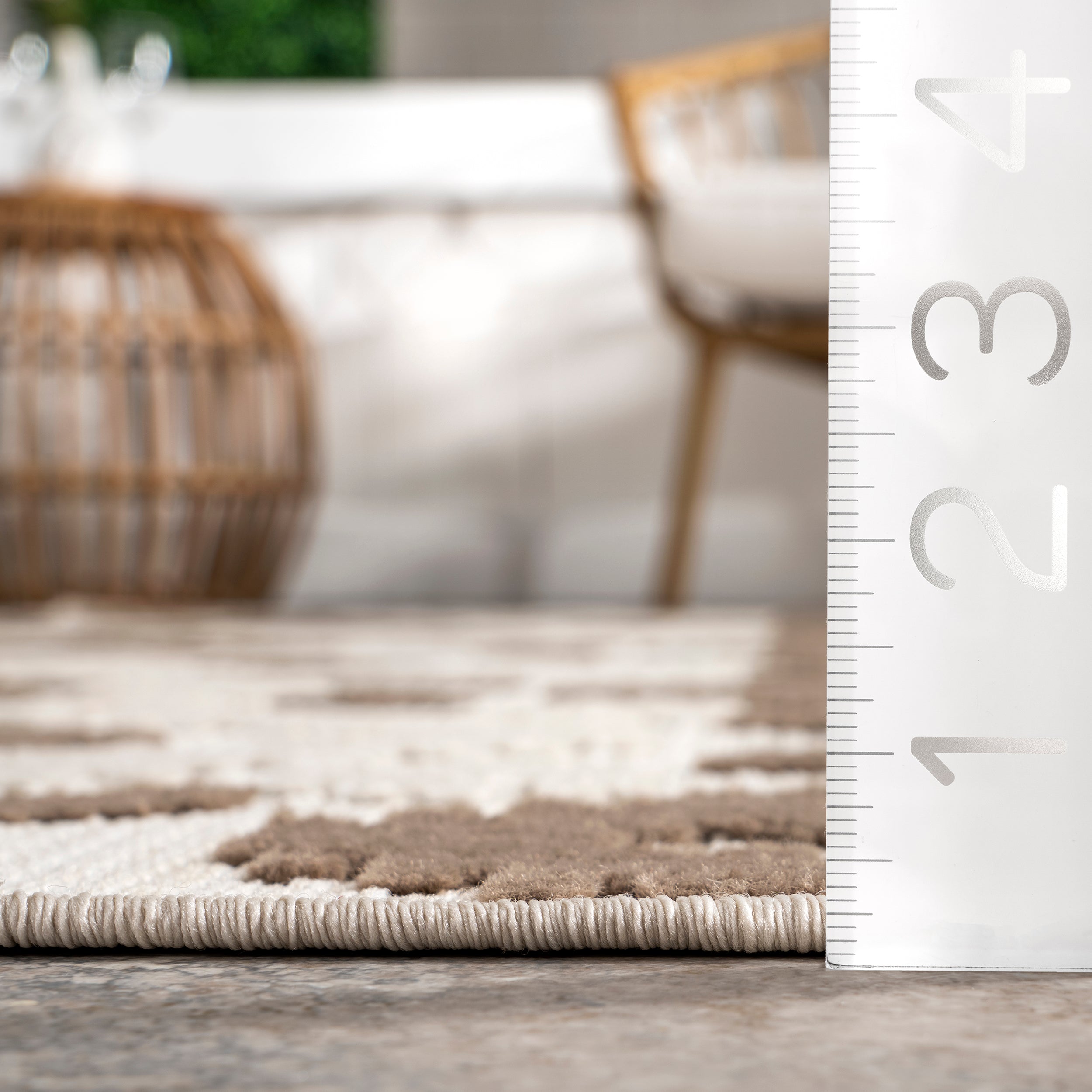 Indoor/Outdoor Transitional Labyrinth Area Rug - Image 14
