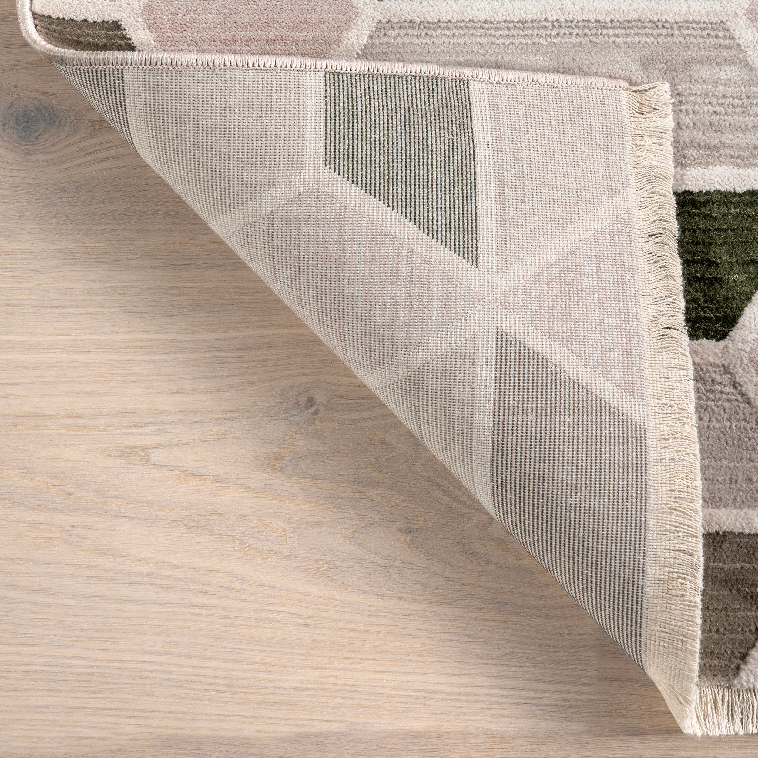 Fressia Modern High-Low Geometric Area Rug - Image 7