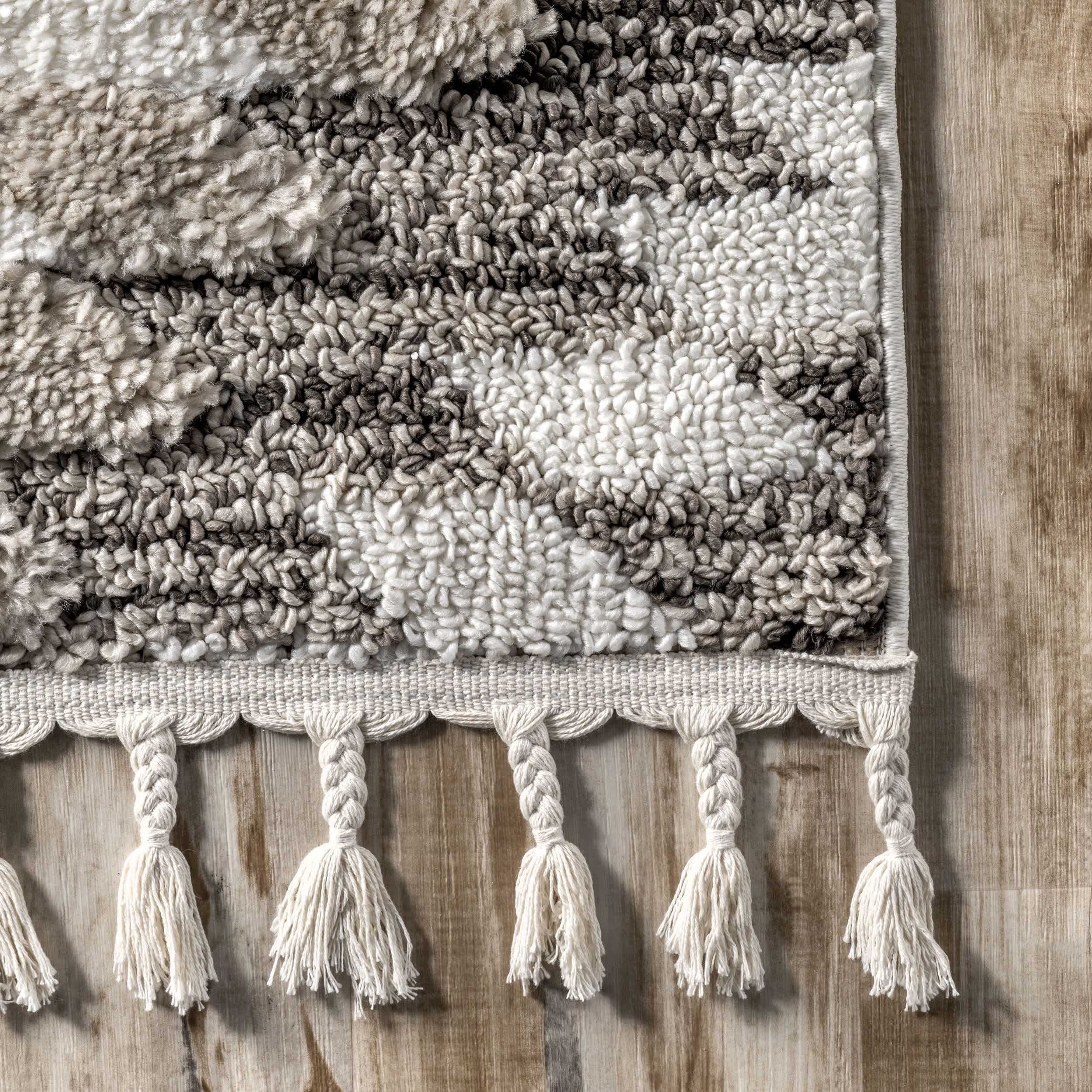 Adelade Aztec High Low Shaggy Tassel Area Rug - Image 5