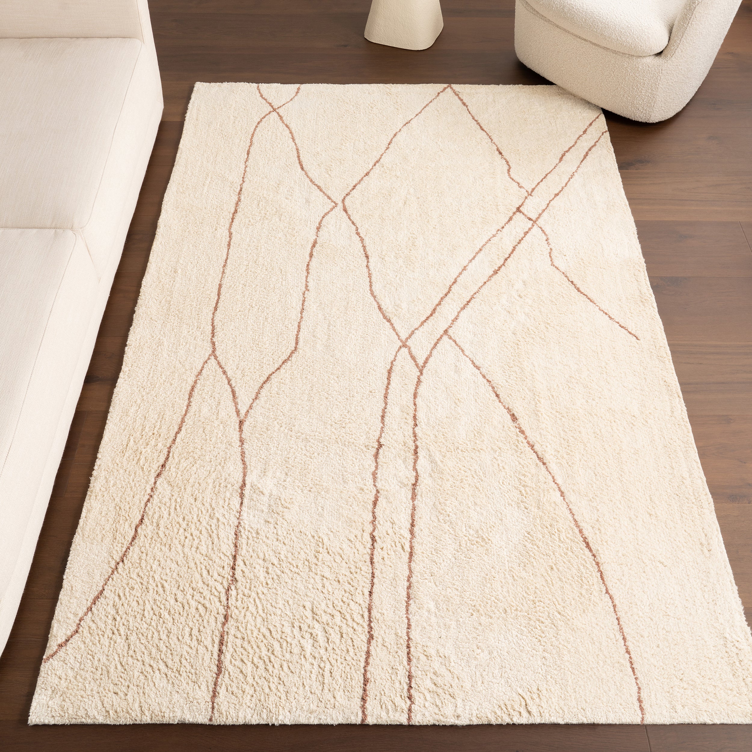 Deepika Contemporary Abstract Cotton Area Rug - Image 2