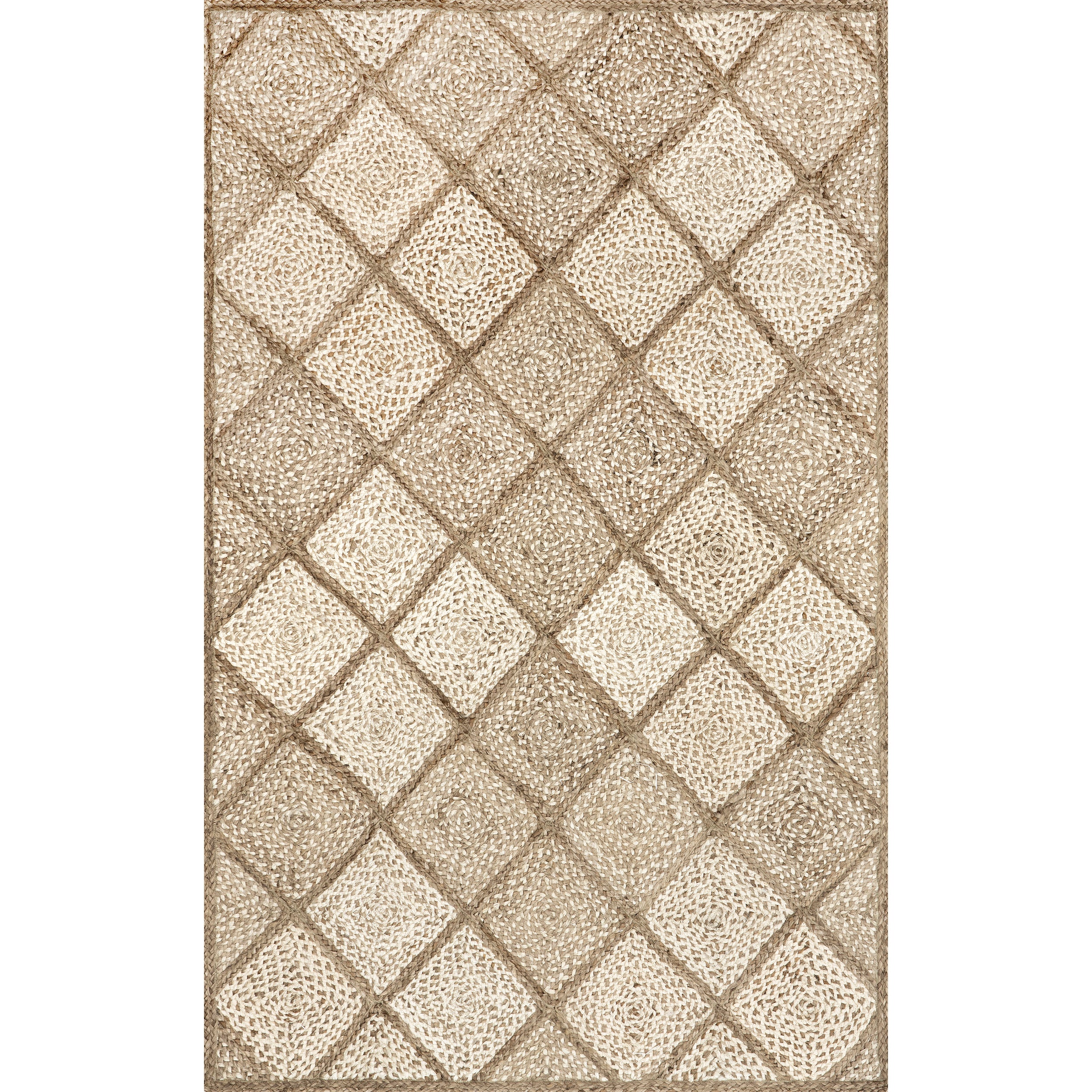 Meja Moroccan Lattice Jute Area Rug