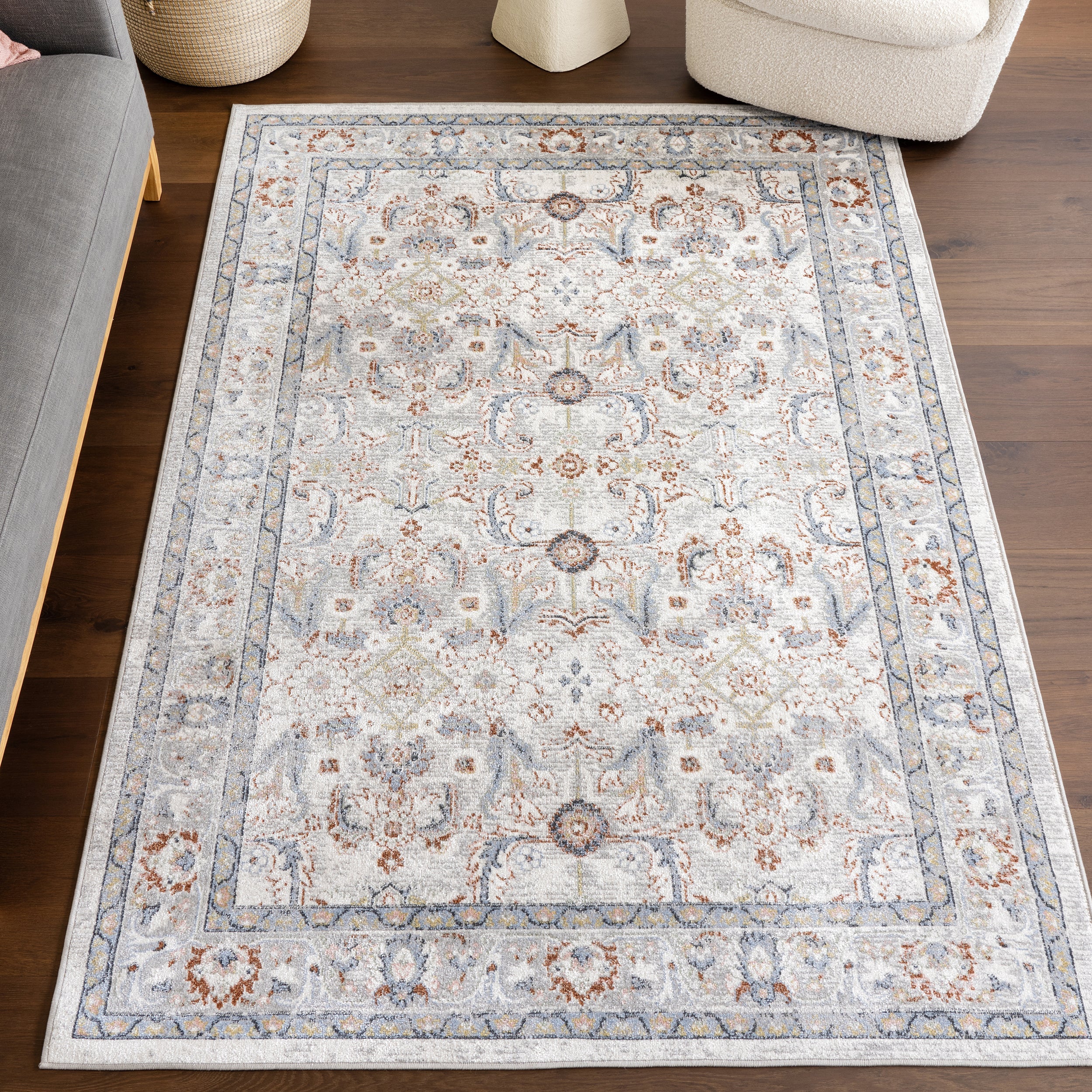 Lyric Medallion Machine Washable Area Rug - Image 2