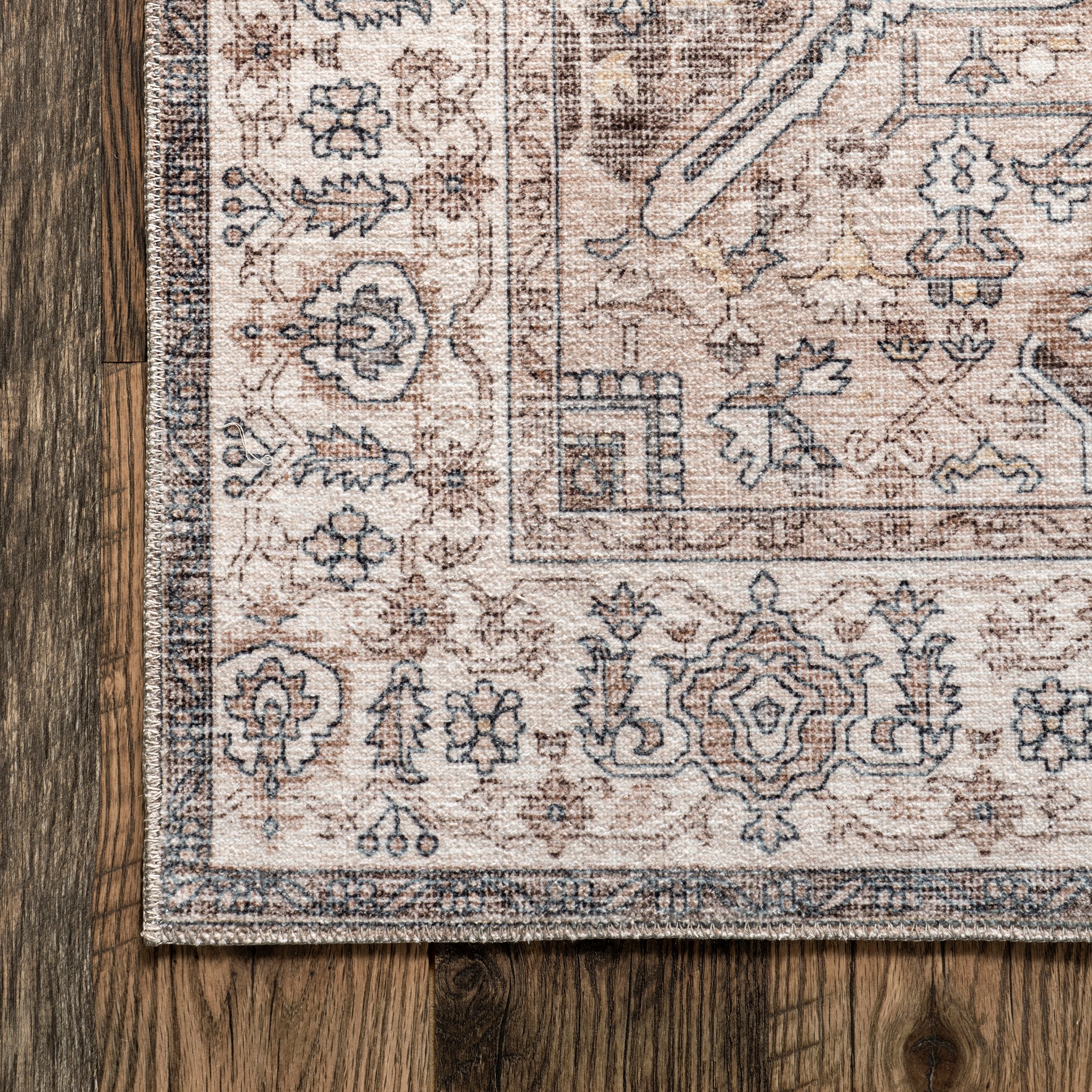 Brielle Machine Washable Vintage Medallion Area Rug - Image 18