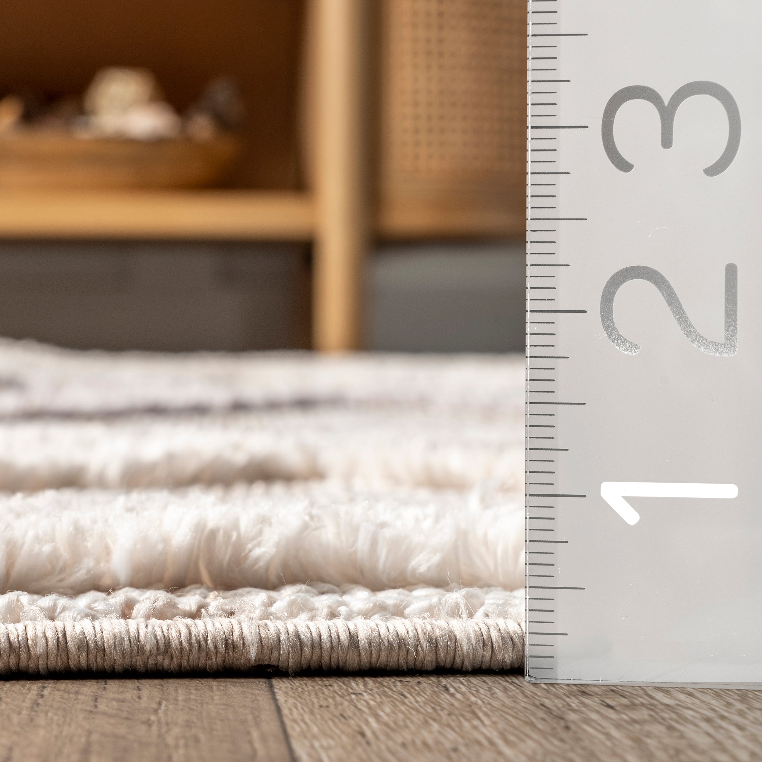 Blanche Moroccan Lattice Tasseled Area Rug - Image 3