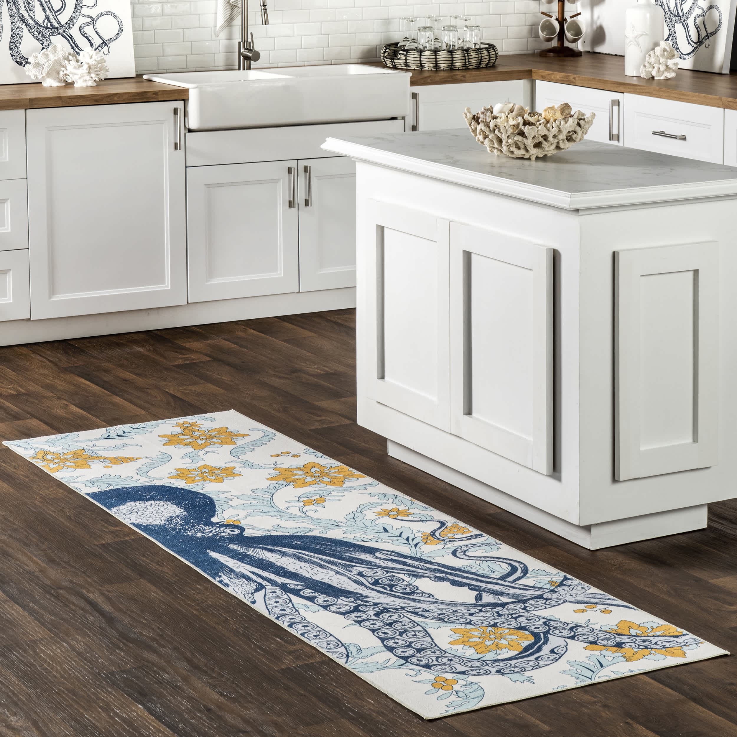 Patricia Machine Washable Octopus Area Rug - Image 10