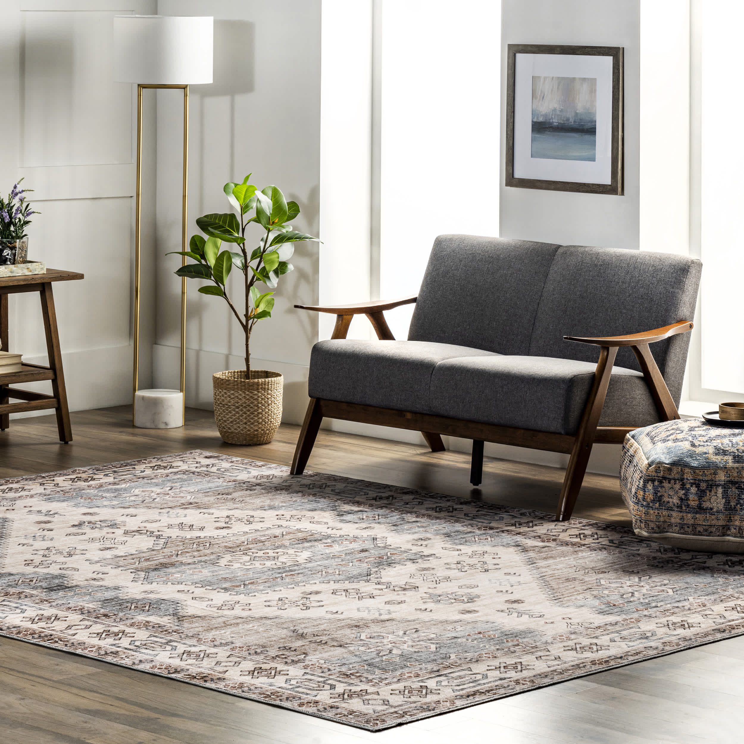 Palace Medallion Washable Area Rug - Image 12