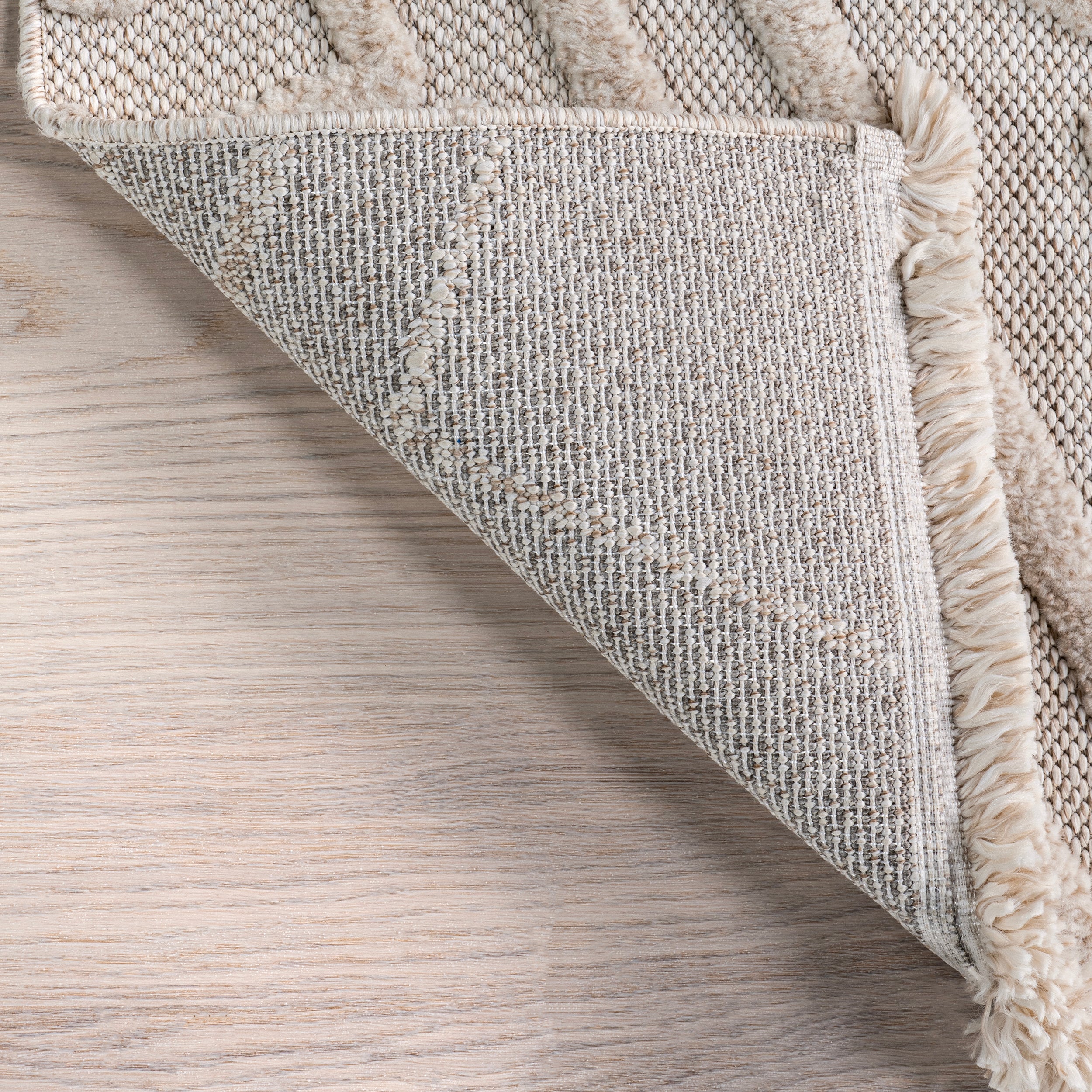 Isabeau Modern Geometric High-Low Fringe Area Rug - Image 7